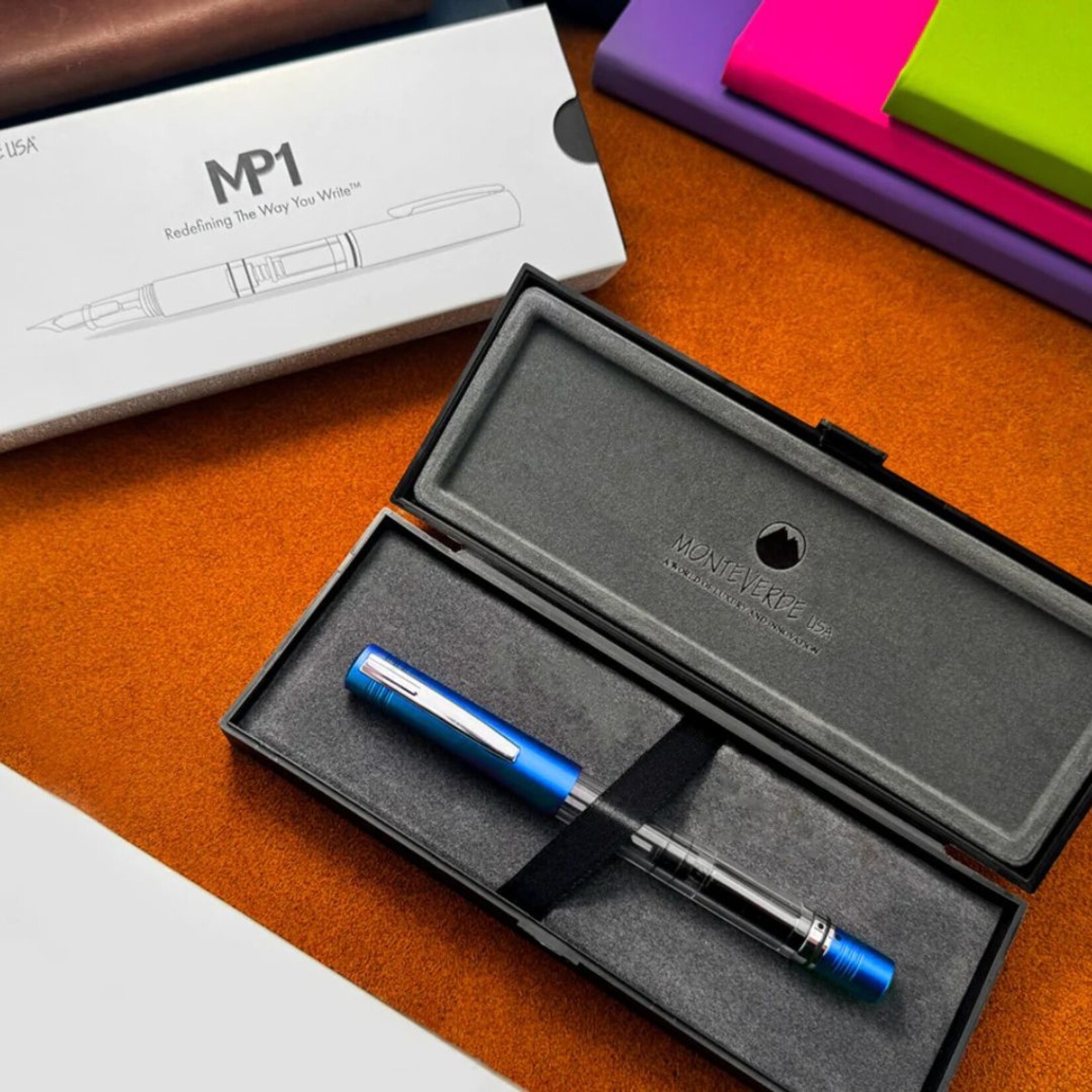 MONTEVERDE MP1 FOUNTAIN PEN BRIGHT BLUE F