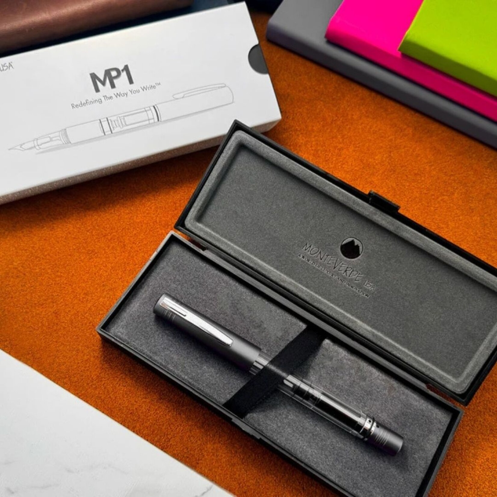 MONTEVERDE MP1 FOUNTAIN PEN COAL GREY F