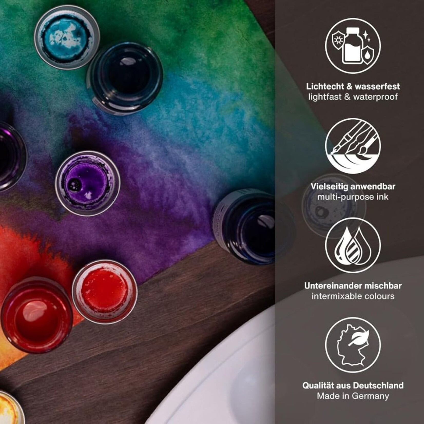 OCTOPUS WRITE & DRAW OCTOPUS WRITE & DRAW FOUNTAIN PEN INK SET/6X10ML FOREST