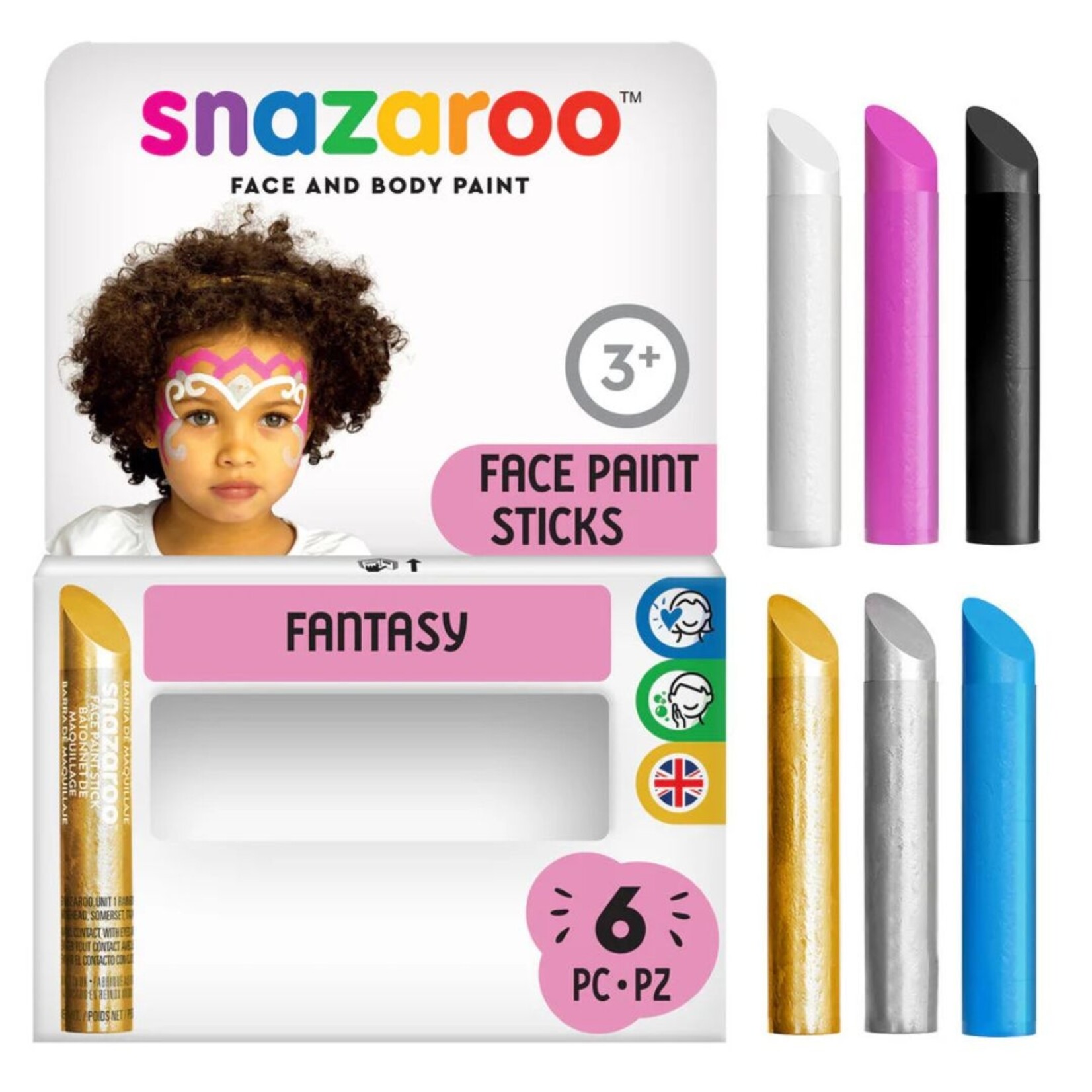 SNAZAROO FACE PAINTING STICKS FANTASY 6/SET