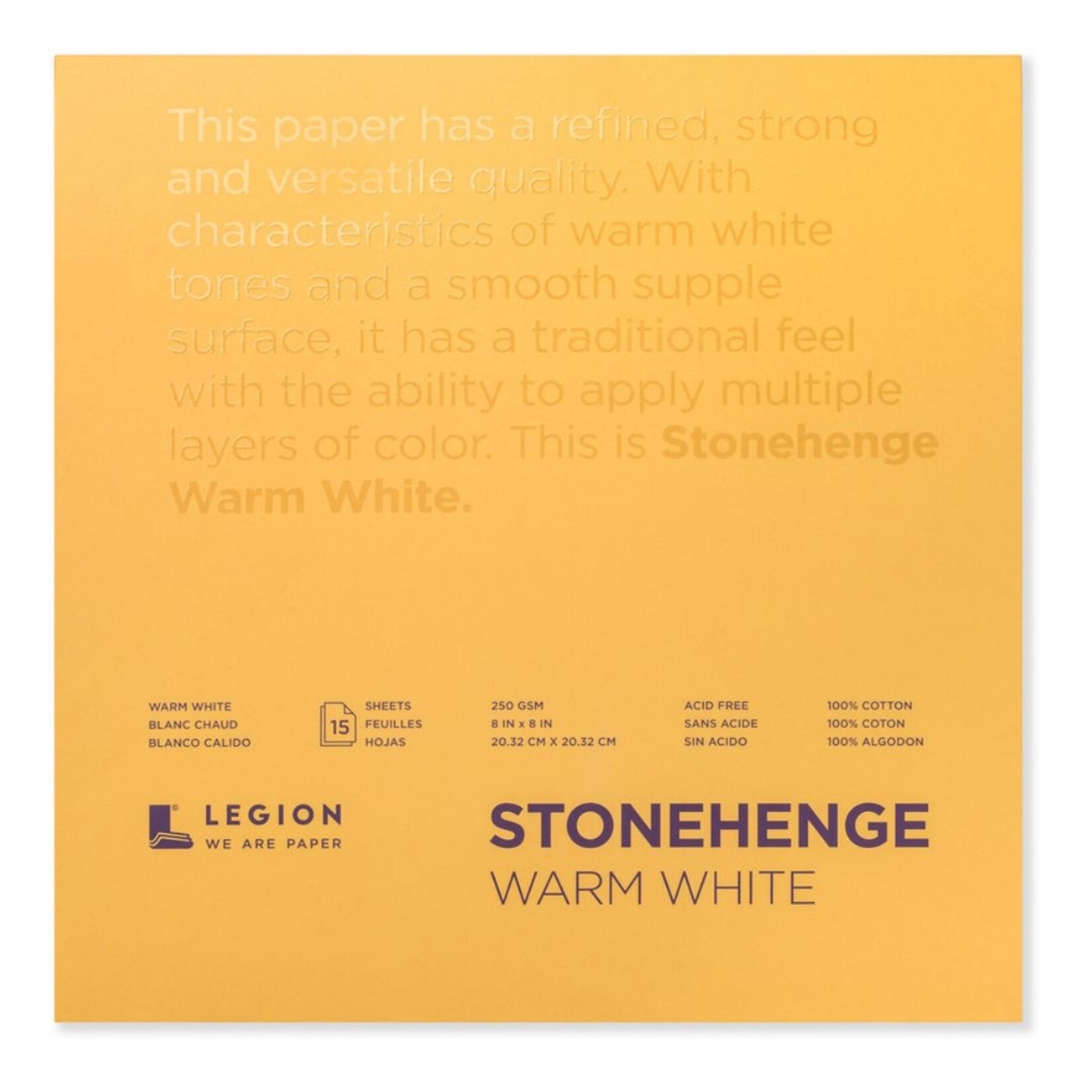 STONEHENGE PAD 90LB WARM WHITE 8X8