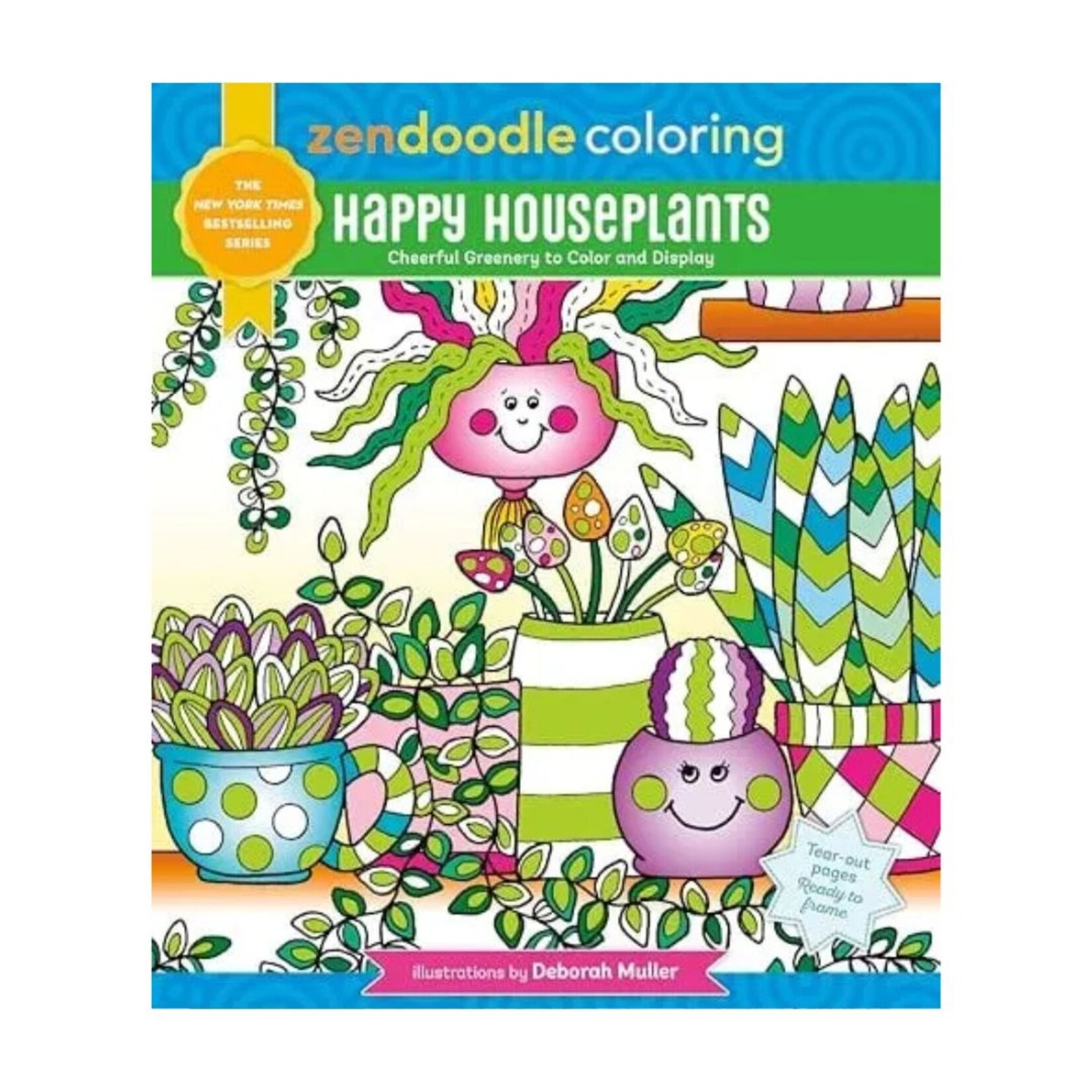 ZENDOODLES HAPPY HOUSEPLANTS COLOURING BOOK