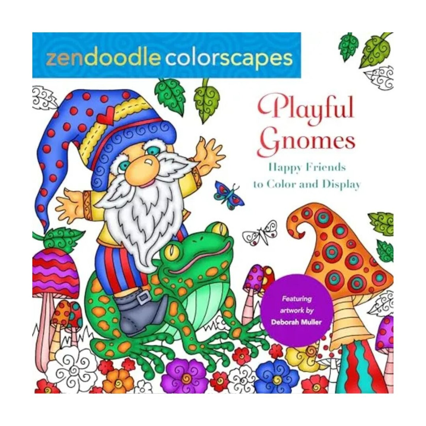 ZENDOODLE PLAYFUL GNOMES COLOURING BOOK
