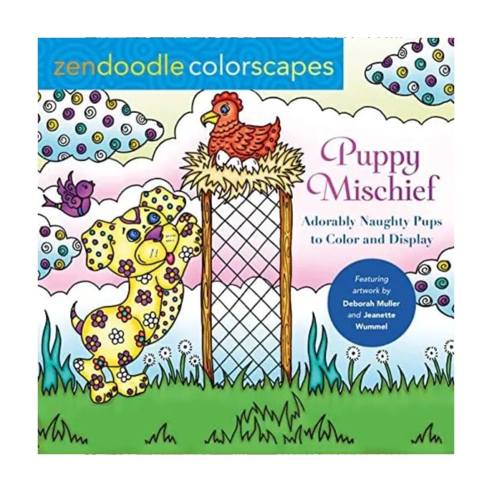 ZENDOODLE PUPPY MISCHIEF COLOURING BOOK