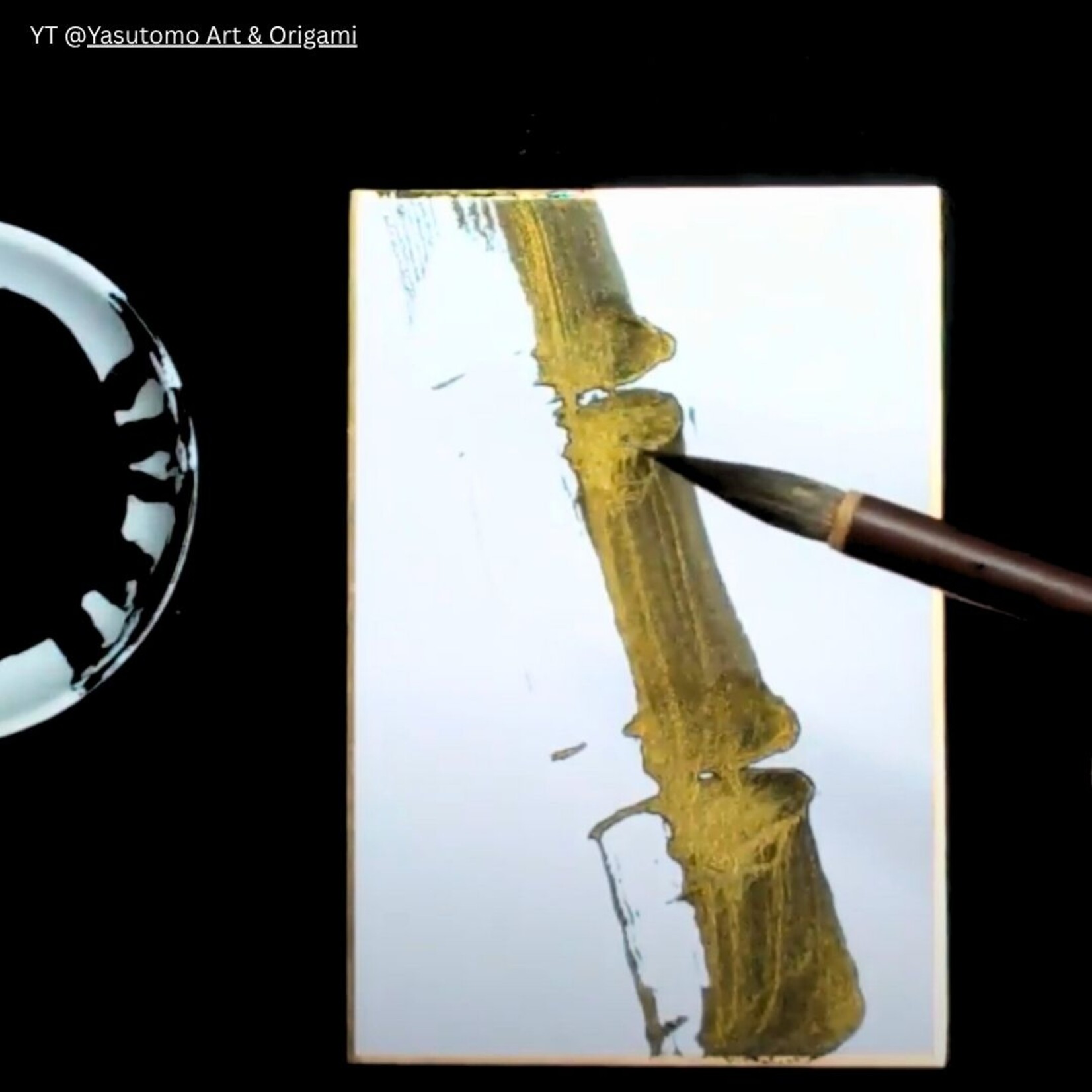 CREATEX YASUTOMO TRADITIONAL CHINESE INK 180ML GOLDEN BLACK