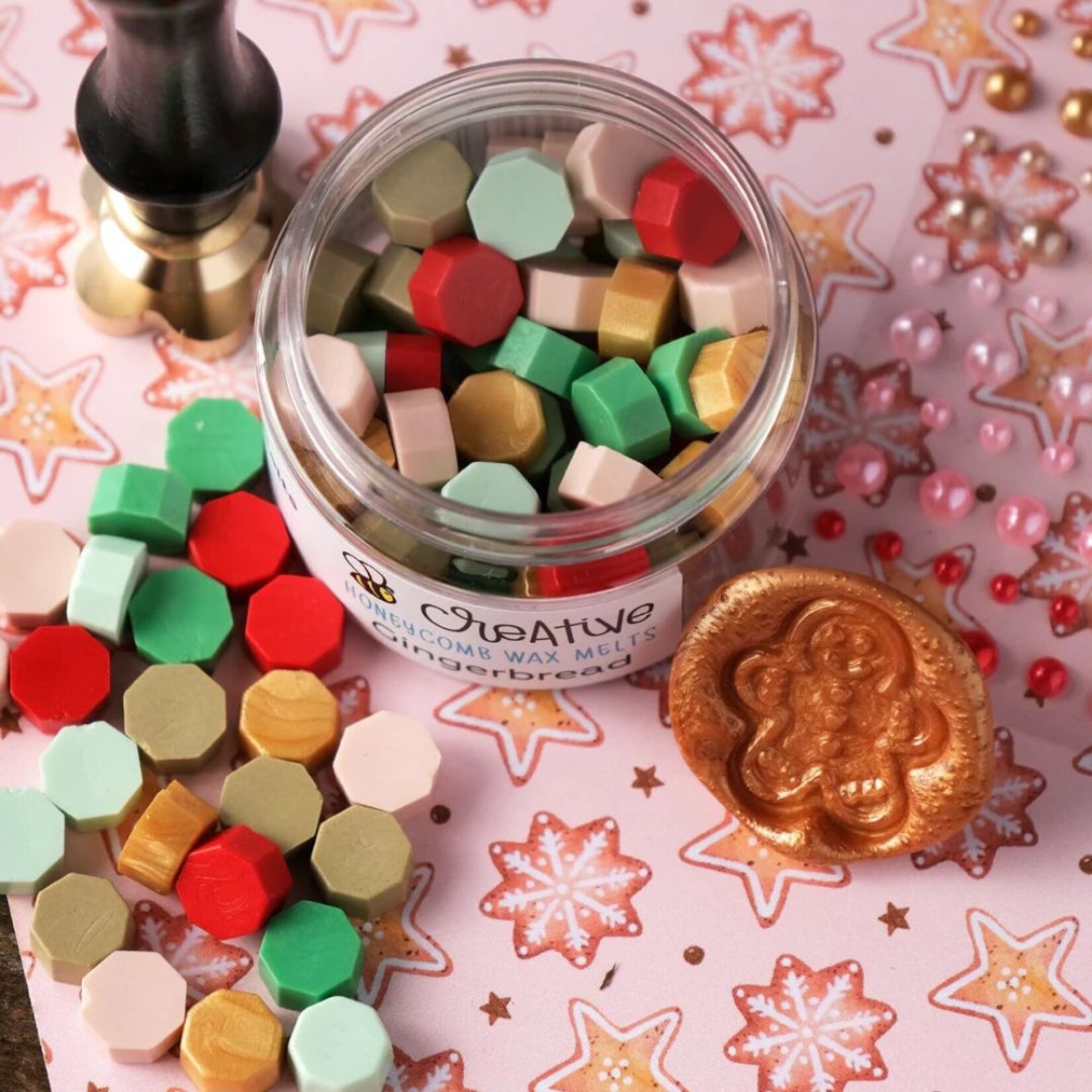BEE CREATIVE HONEYCOMB WAX MELTS 30G GINGERBREAD TBD
