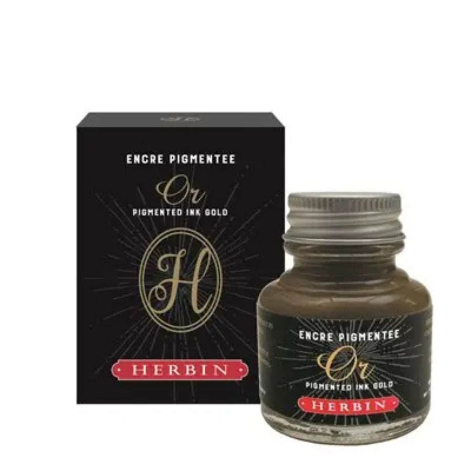HERBIN PIGMENT INK 30ML GOLD