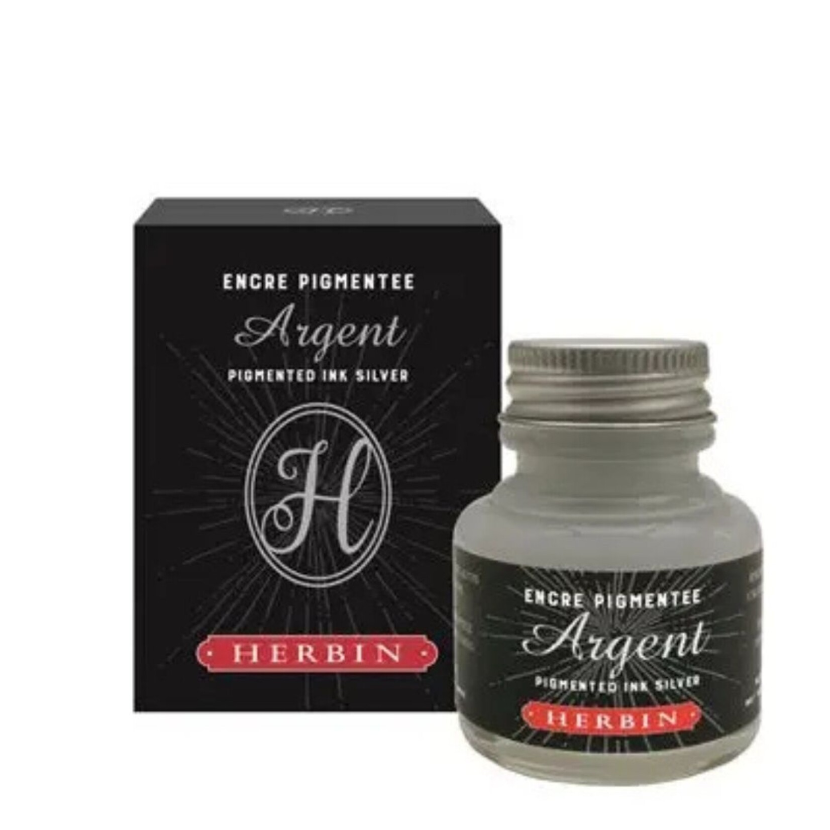 HERBIN PIGMENT INK 30ML SILVER