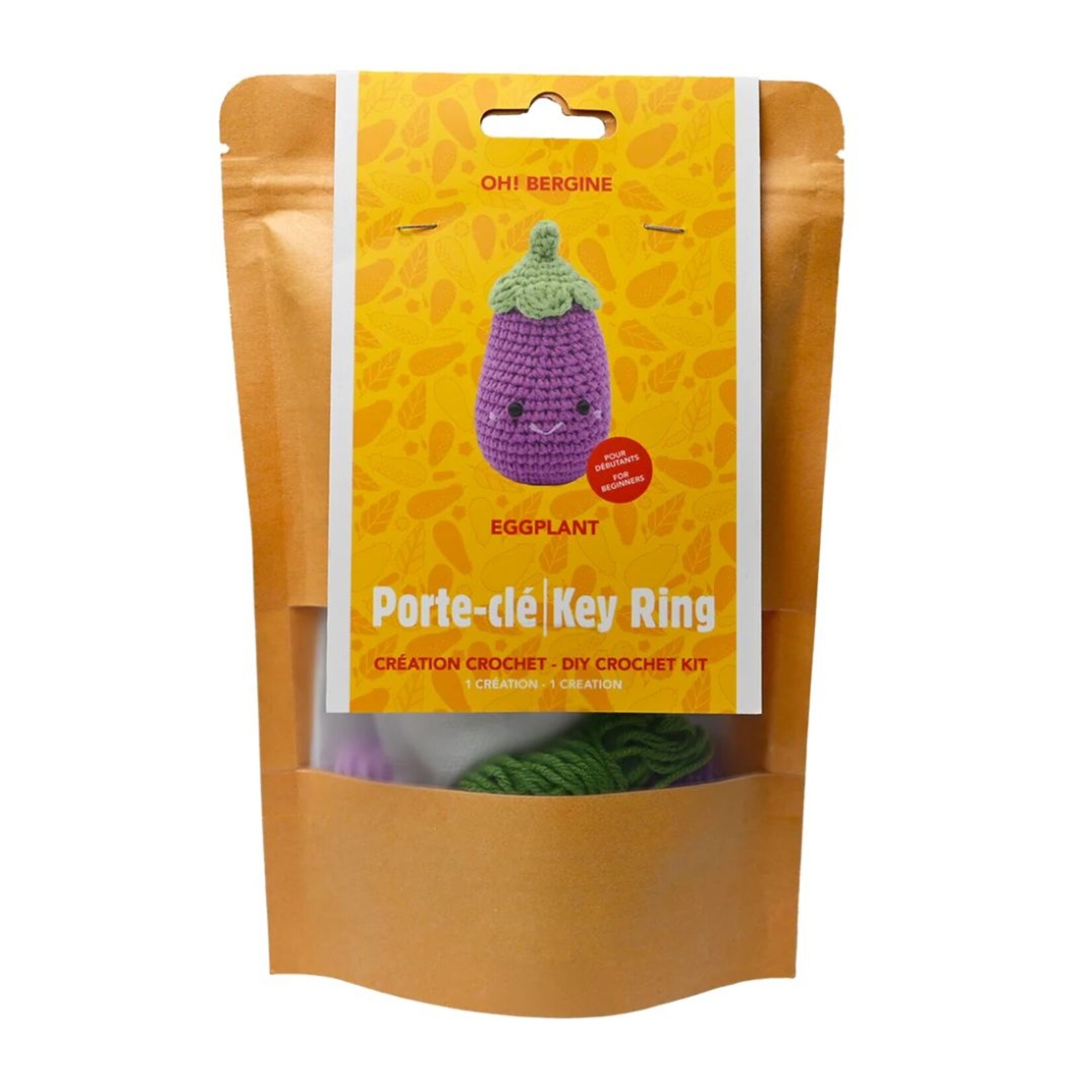 PBI ART DIY CROCHET KEY RING KIT EGGPLANT