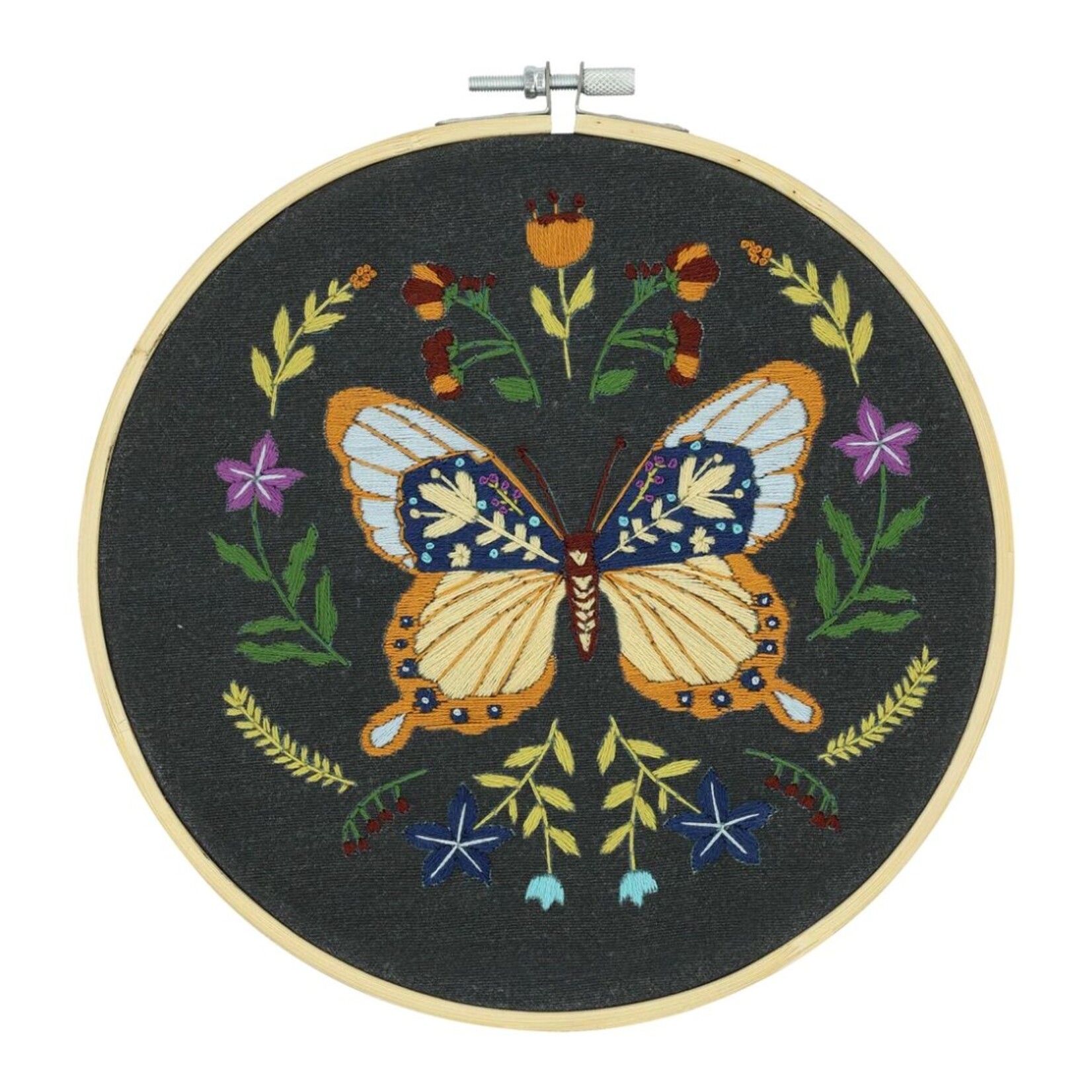 PBI ART EMBROIDERY KIT MIDNIGHT BUTTERFLY