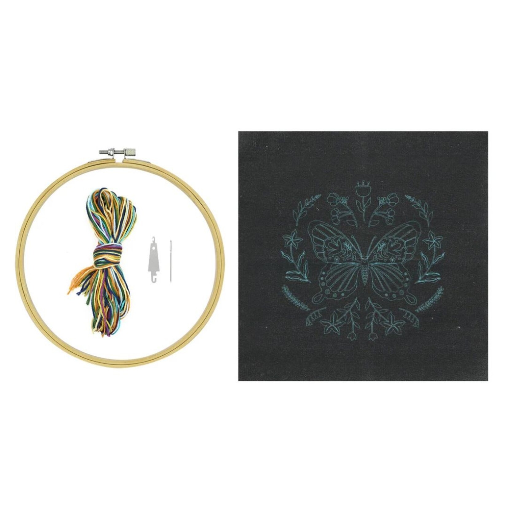 PBI ART EMBROIDERY KIT MIDNIGHT BUTTERFLY