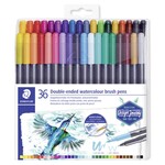 STAEDTLER DOUBLE ENDED WATERCOLOUR BRUSH PENS 36/SET