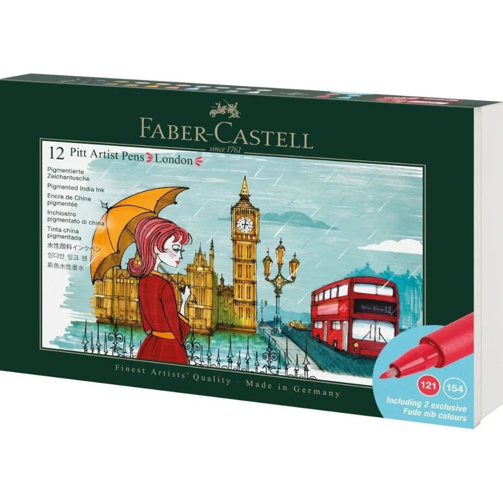 FABER CASTELL PITT ARTIST PENS 12/SET LONDON
