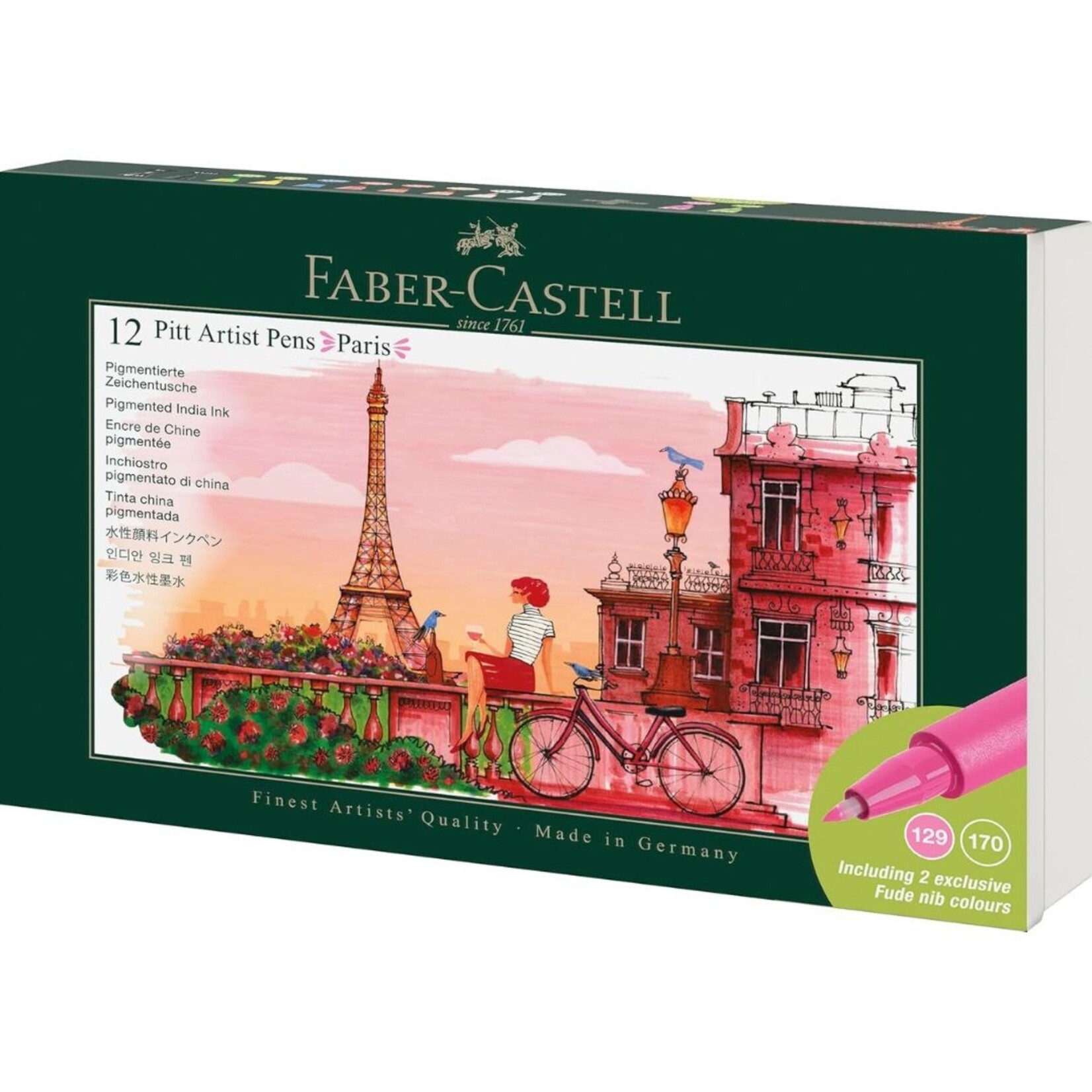 FABER CASTELL PITT ARTIST PENS 12/SET PARIS