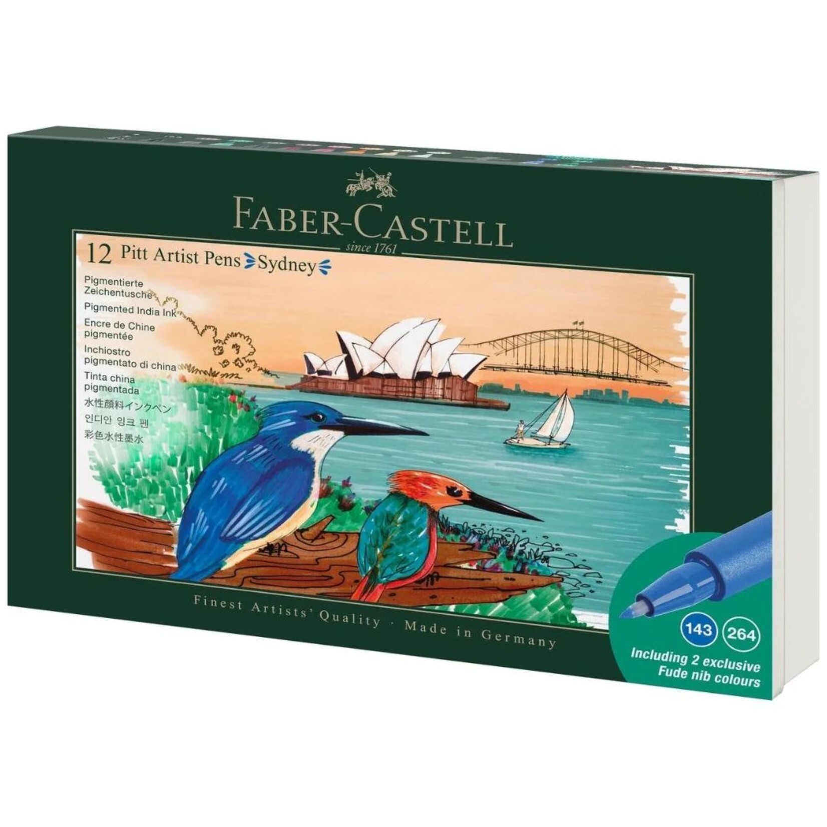 FABER CASTELL PITT ARTIST PENS 12/SET SYDNEY