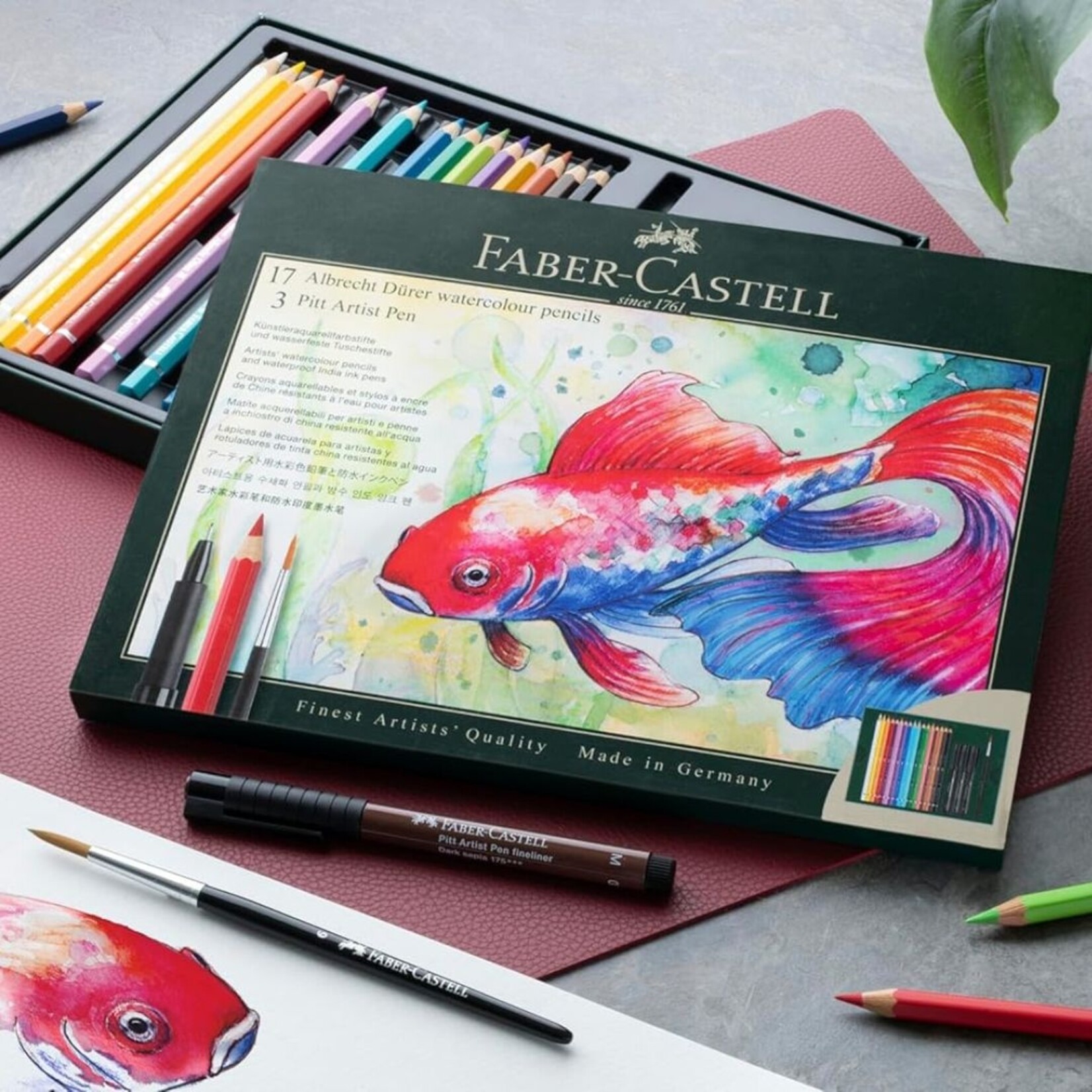 ALBRECHT DURER WATERCOLOUR PENCIL AND PITT PEN SET/21