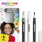 SNAZAROO FACE PAINT BRUSH PEN 3/PCS MONOCHROME