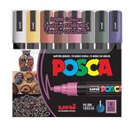 UNI POSCA MARKER PC-5M SET/8 DARK COLOURS