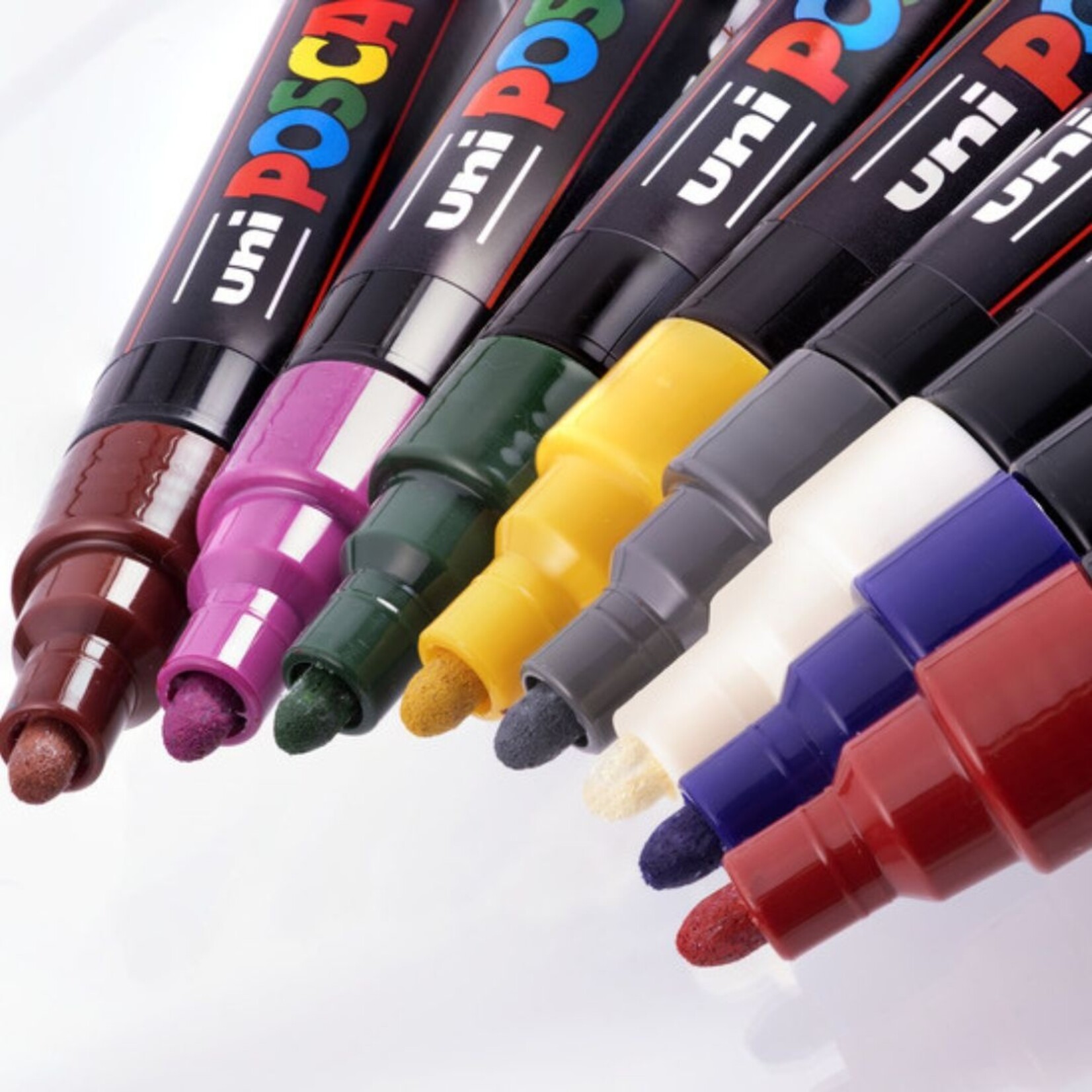 UNI POSCA MARKER PC-5M SET/8 DARK COLOURS