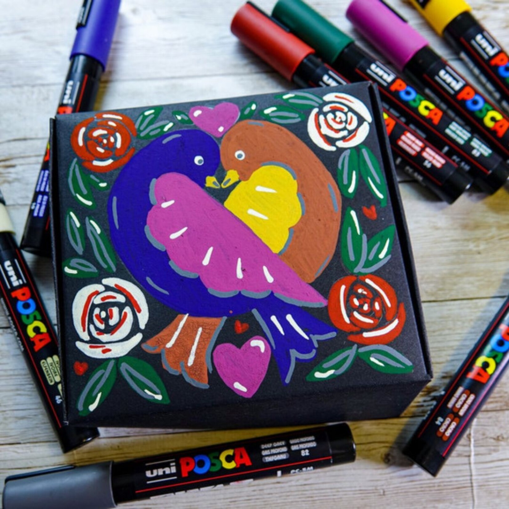 UNI POSCA MARKER PC-5M SET/8 DARK COLOURS