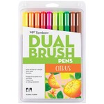 TOMBOW TOMBOW DUAL BRUSH MARKER PEN SET/10 CITRUS