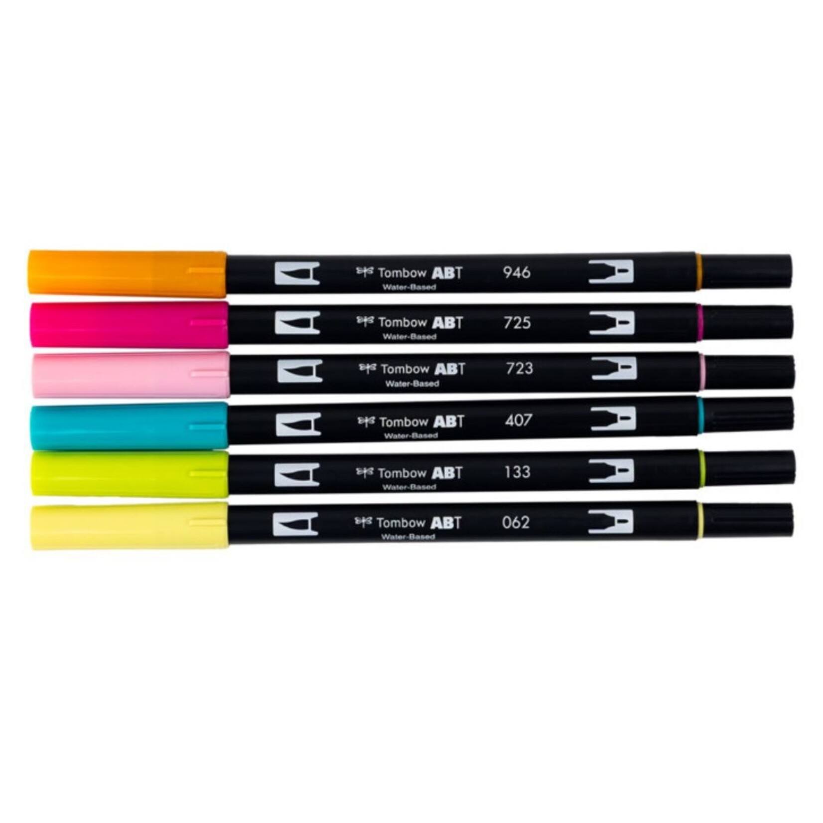 TOMBOW TOMBOW DUAL BRUSH MARKER PEN SET/6 HAPPY HOUR