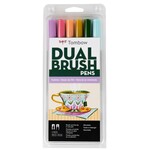 TOMBOW TOMBOW DUAL BRUSH MARKER PEN SET/6 TEATIME