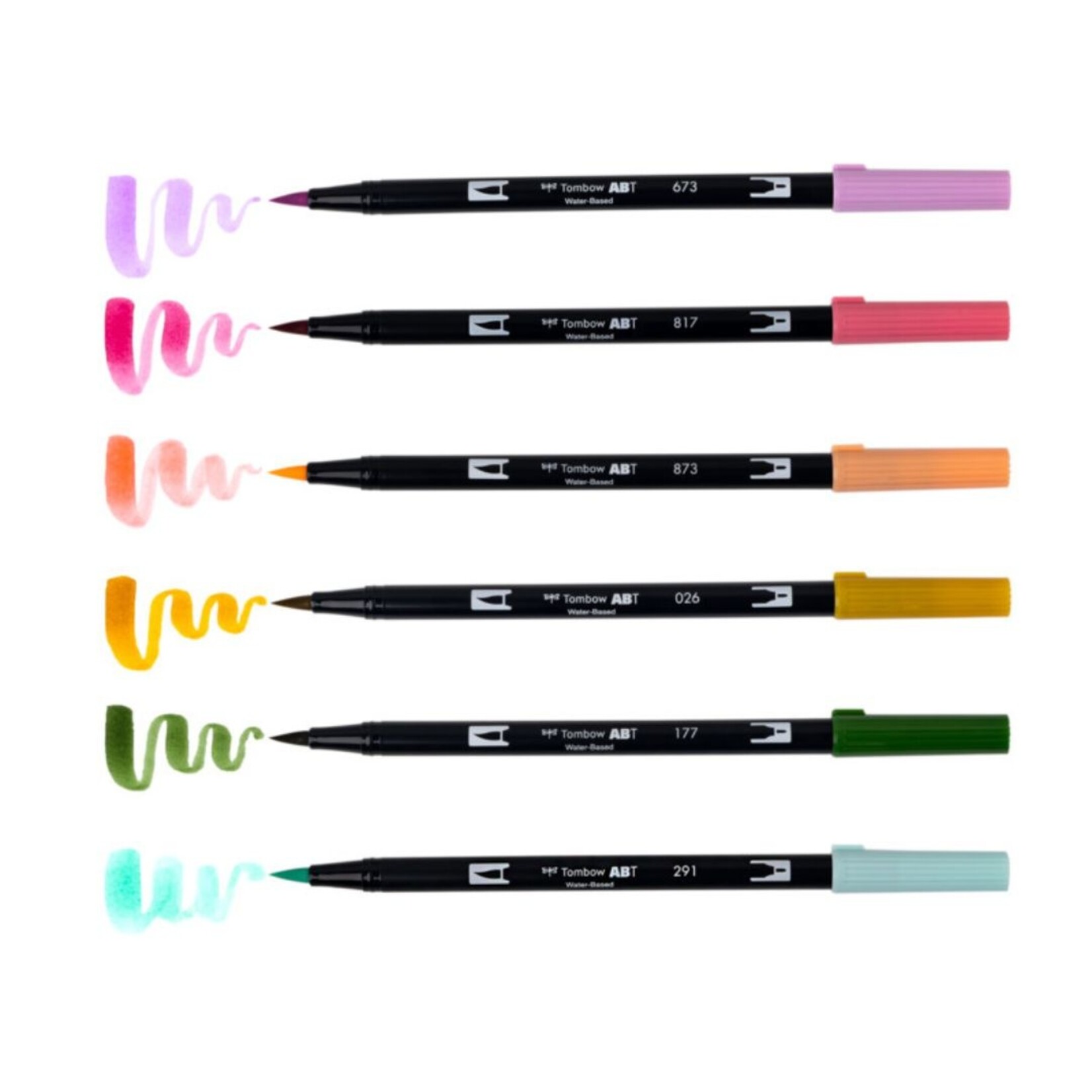 TOMBOW TOMBOW DUAL BRUSH MARKER PEN SET/6 TEATIME