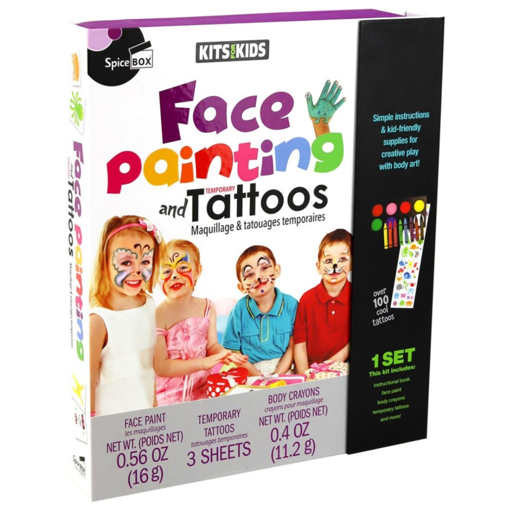 SPICEBOX KITS FOR KIDS FACE PAINTING AND TATTOOS KIT