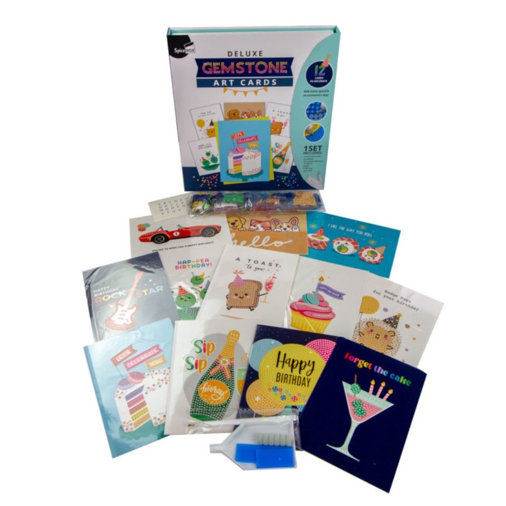 SPICEBOX SKETCH PLUS DELUXE GEMSTONE ART CARDS KIT