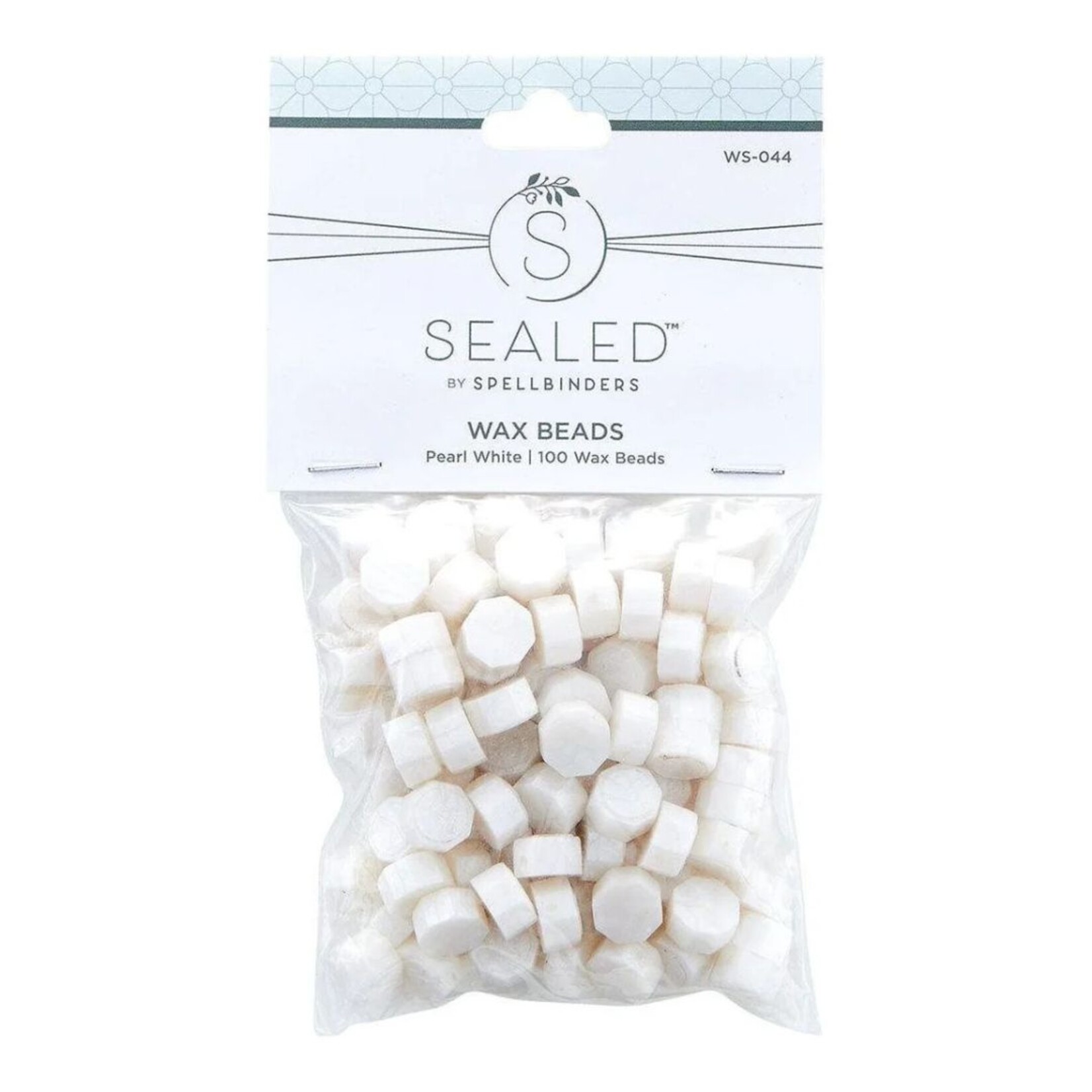 SEALED BY SPELLBINDERS WAX BEADS PEARL WHITE 100/PK