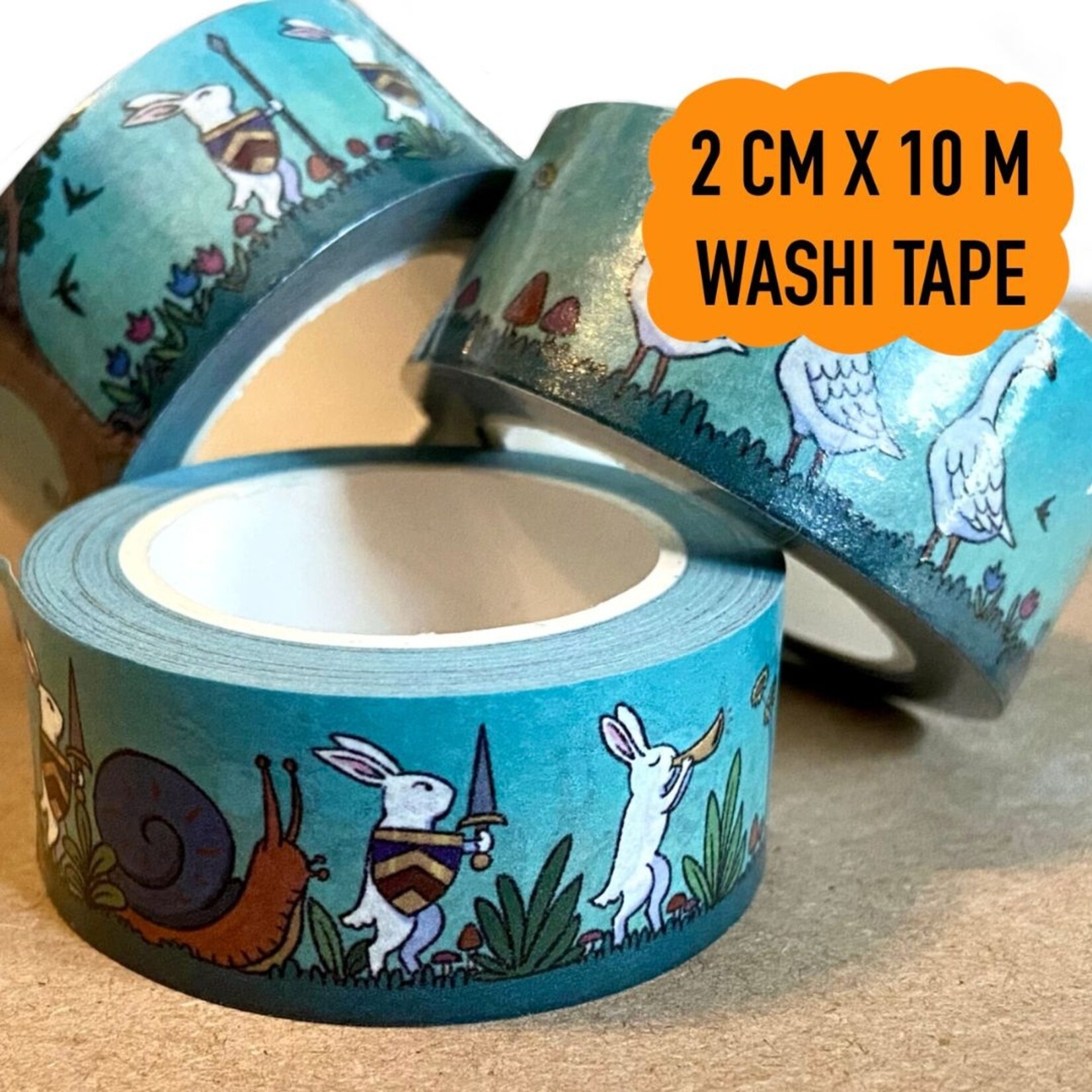 ALICIA ROBINSON WASHI TAPE MEDIEVAL RABBITS & GOOSE