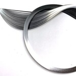 QUILLED CREATIONS METALLIC EDGE PAPER 1/8" SILVER ON BLACK