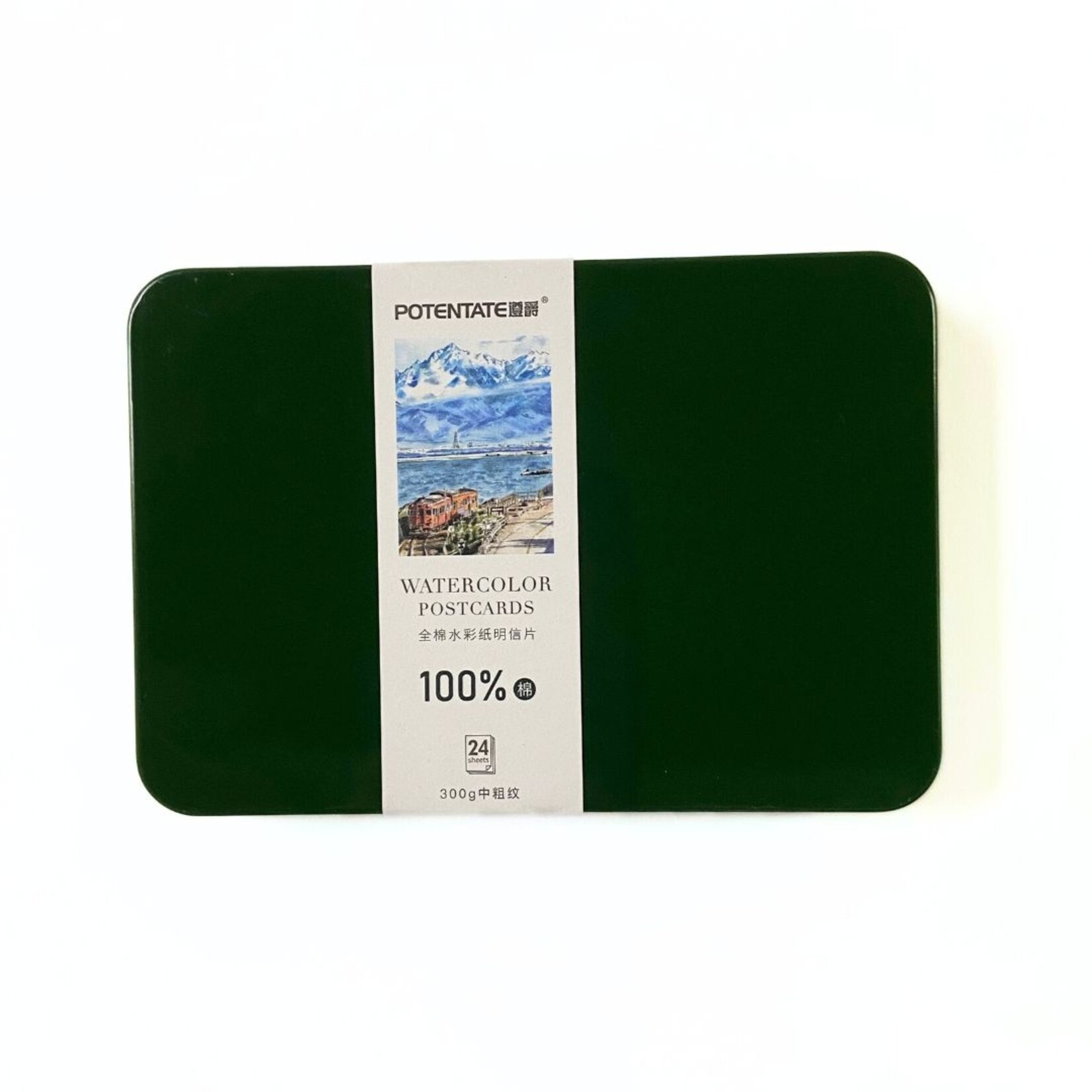 TRI ART POTENTATE WATERCOLOUR POSTCARDS IN TIN 4"X6" 140LB  24/SHTS