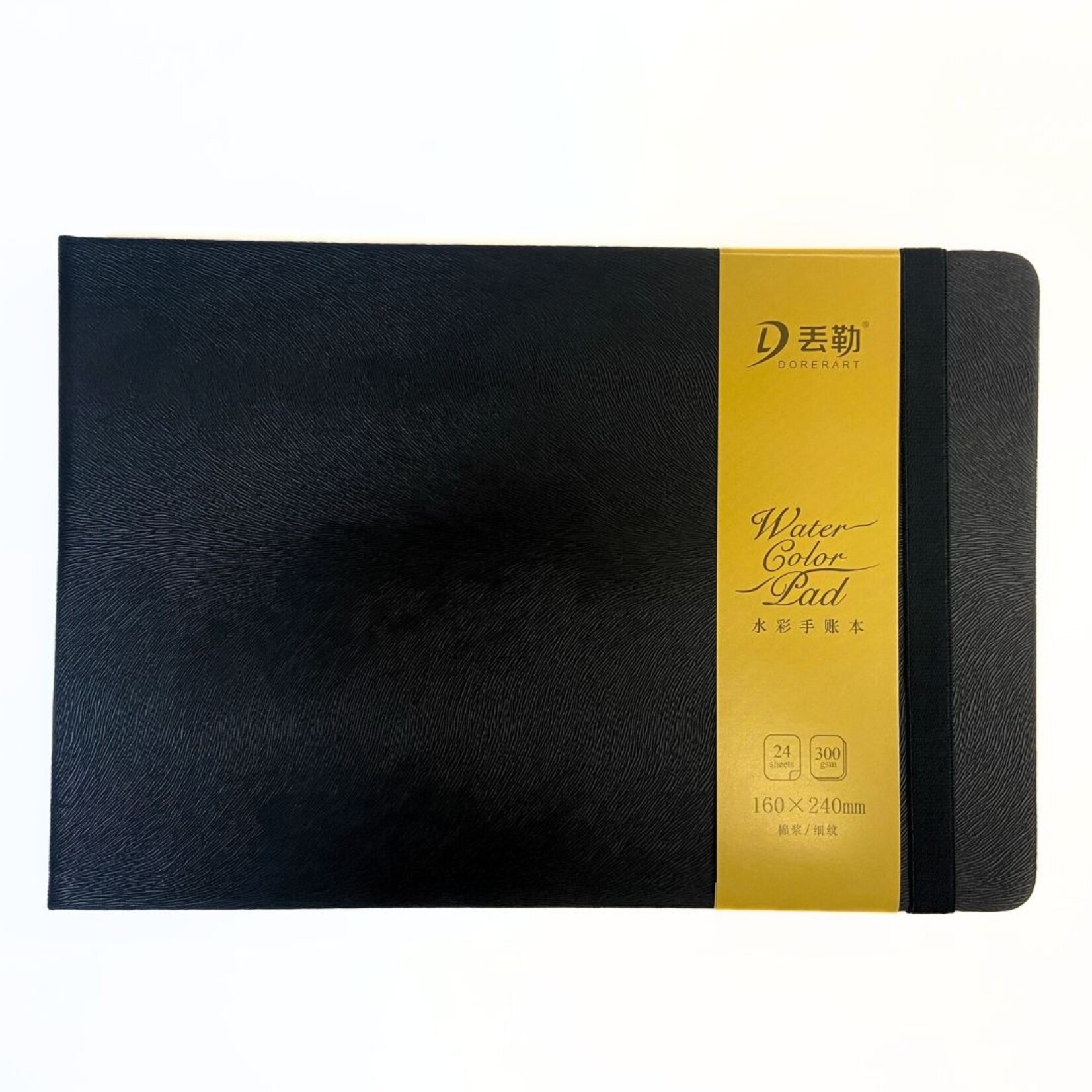DORERART WATERCOLOUR NOTEBOOK 140LB HP 6.2"X9.4" BLACK 24/SHT