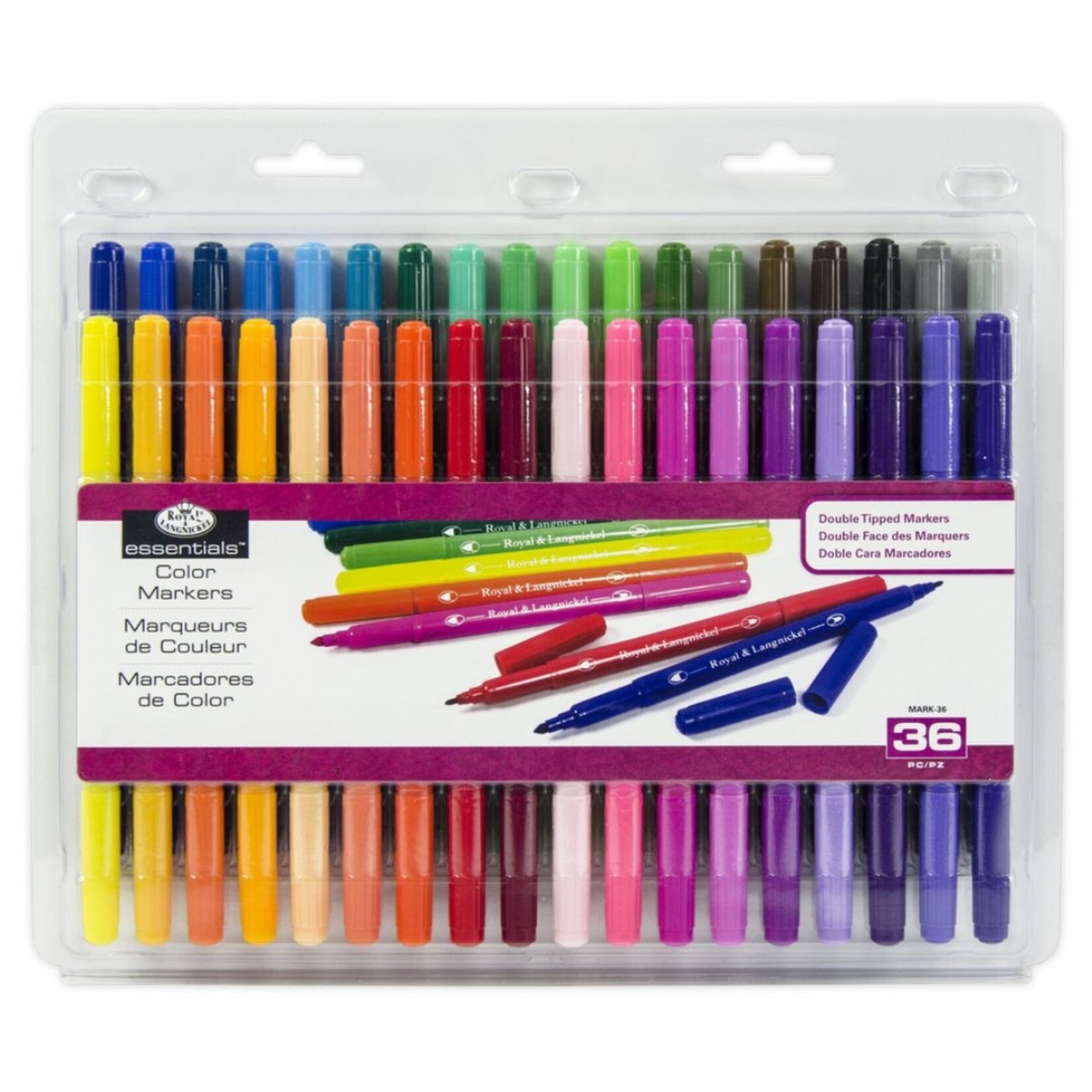 ROYAL AND LANGNICKEL ESSENTIALS COLOUR MARKERS 36/SET