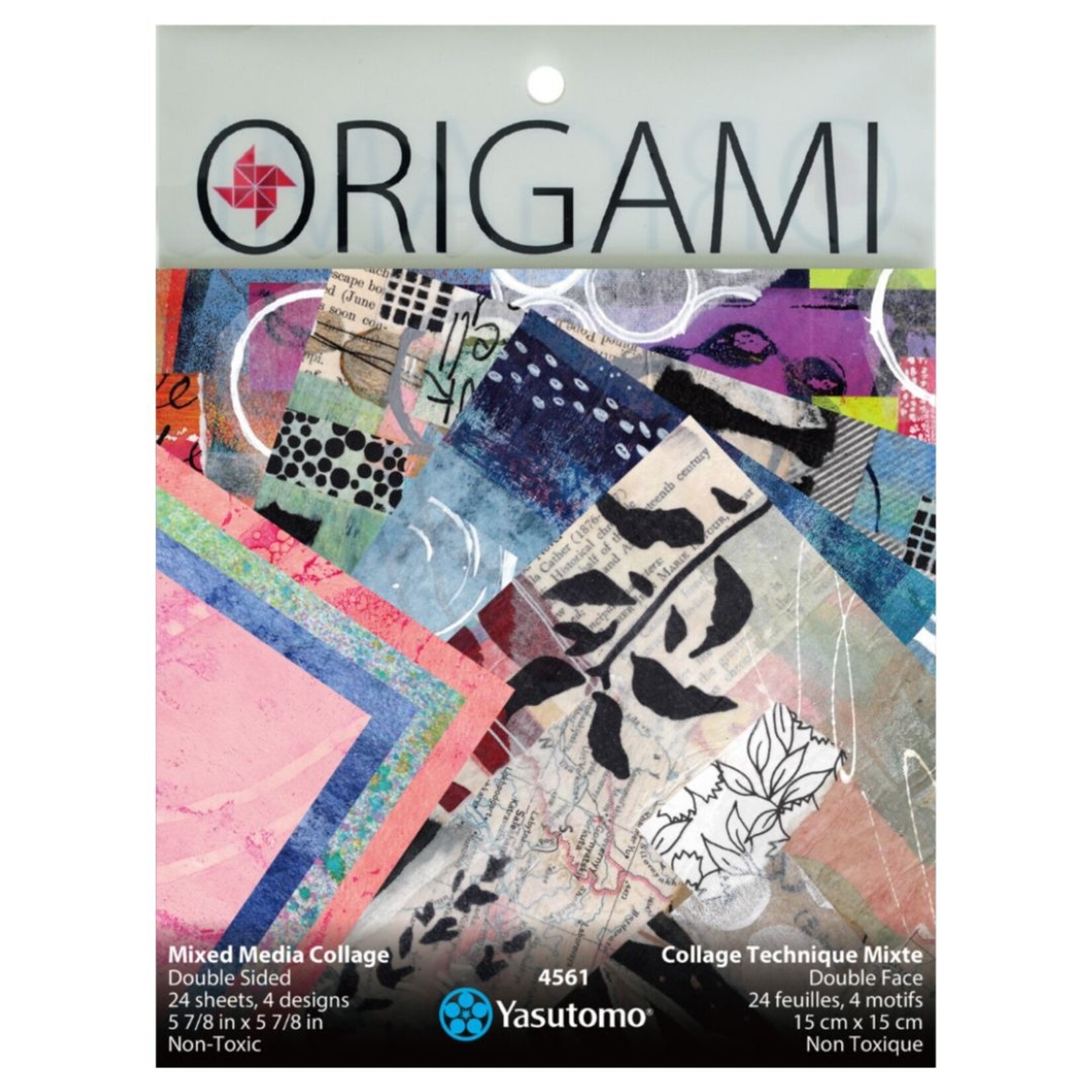 YASUTOMO YASUTOMO ORIGAMI PAPER 5 7/8'' MIXED MEDIA COLLAGE 24/PK