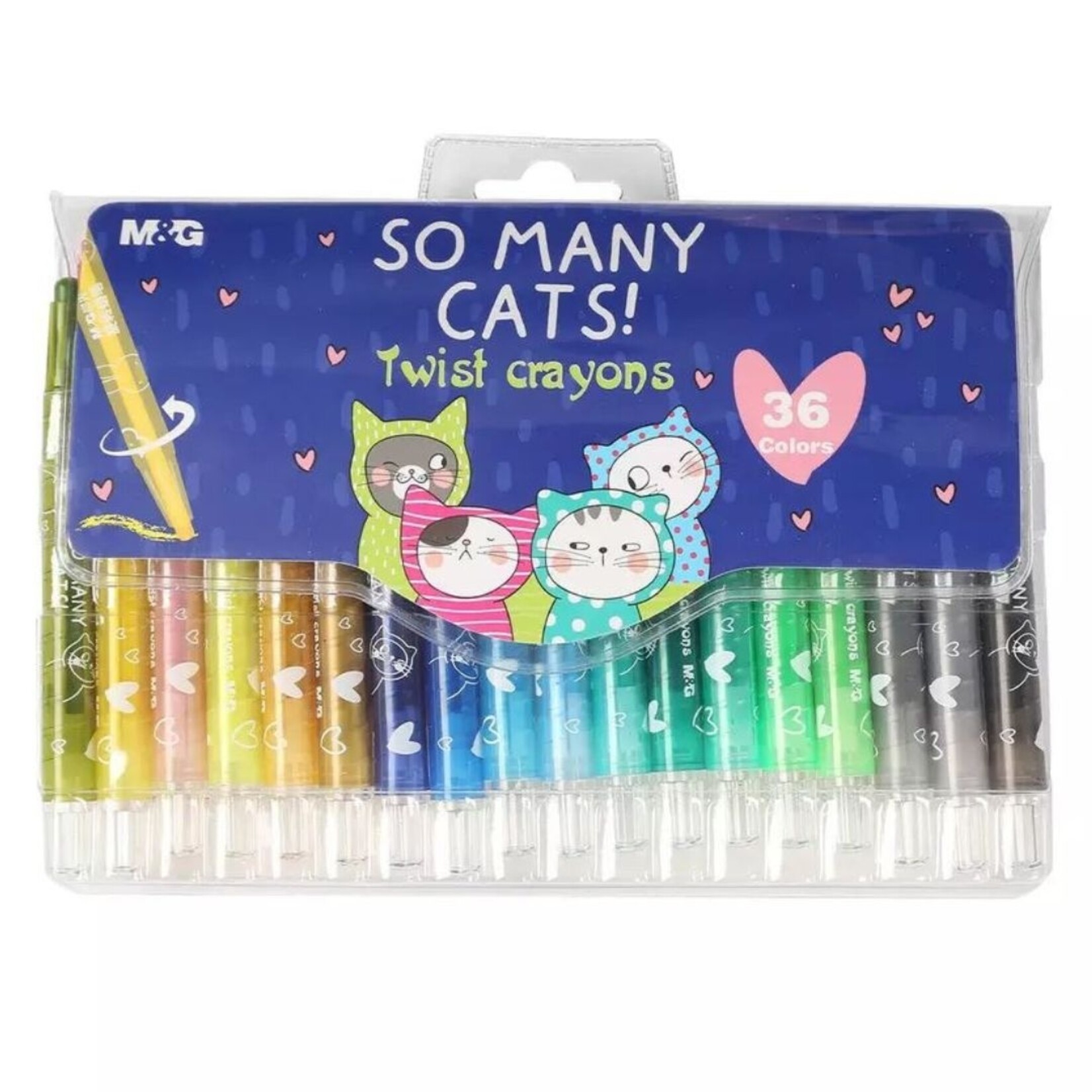 SO MANY CATS TWISTABLE CRAYONS 36/SET