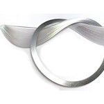 QUILLED CREATIONS METALLIC EDGE PAPER 1/8" SILVER ON BRIGHT WHITE