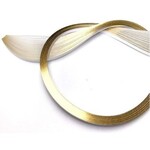 QUILLED CREATIONS METALLIC EDGE PAPER 1/8" GOLD ON BRIGHT WHITE