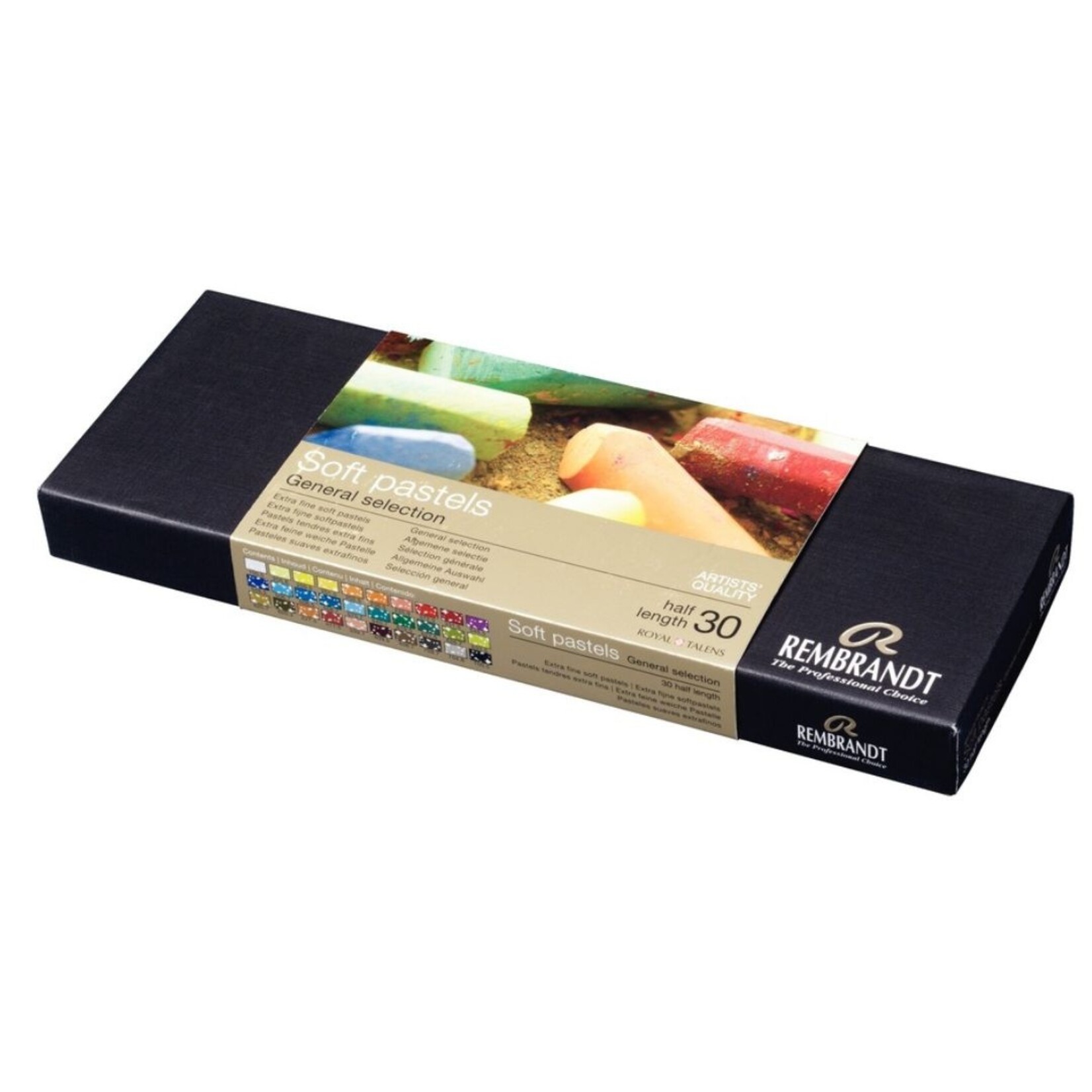 REMBRANDT REMBRANDT SOFT PASTEL WOOD BOX SET/30 HALF STICK & 15 FULL STICK