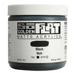 GOLDEN GOLDEN SO FLAT MATTE ACRYLIC 16OZ BLACK