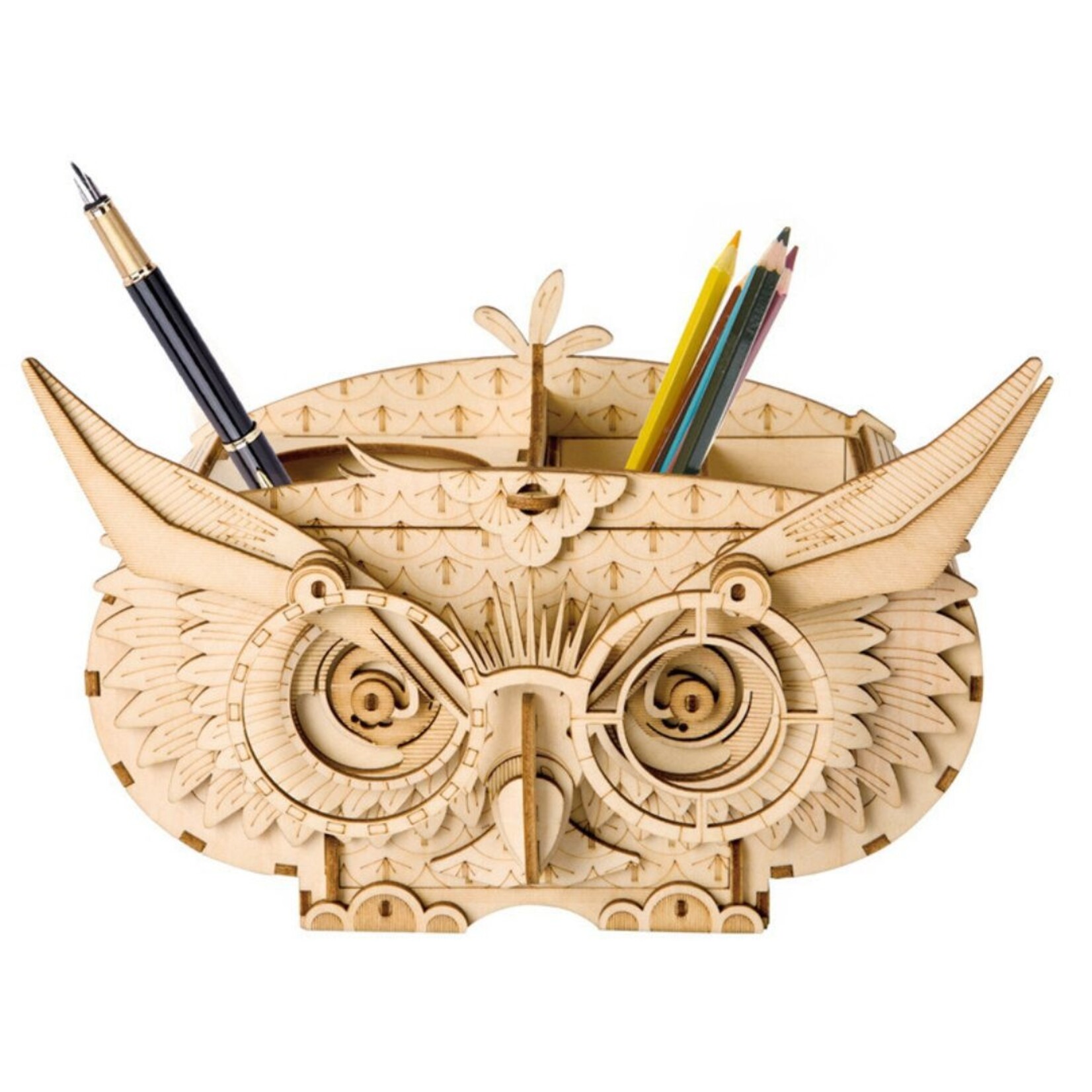 HANDS CRAFT CLASSICAL 3D WOODEN PUZZLE OWL STORAGE BOX