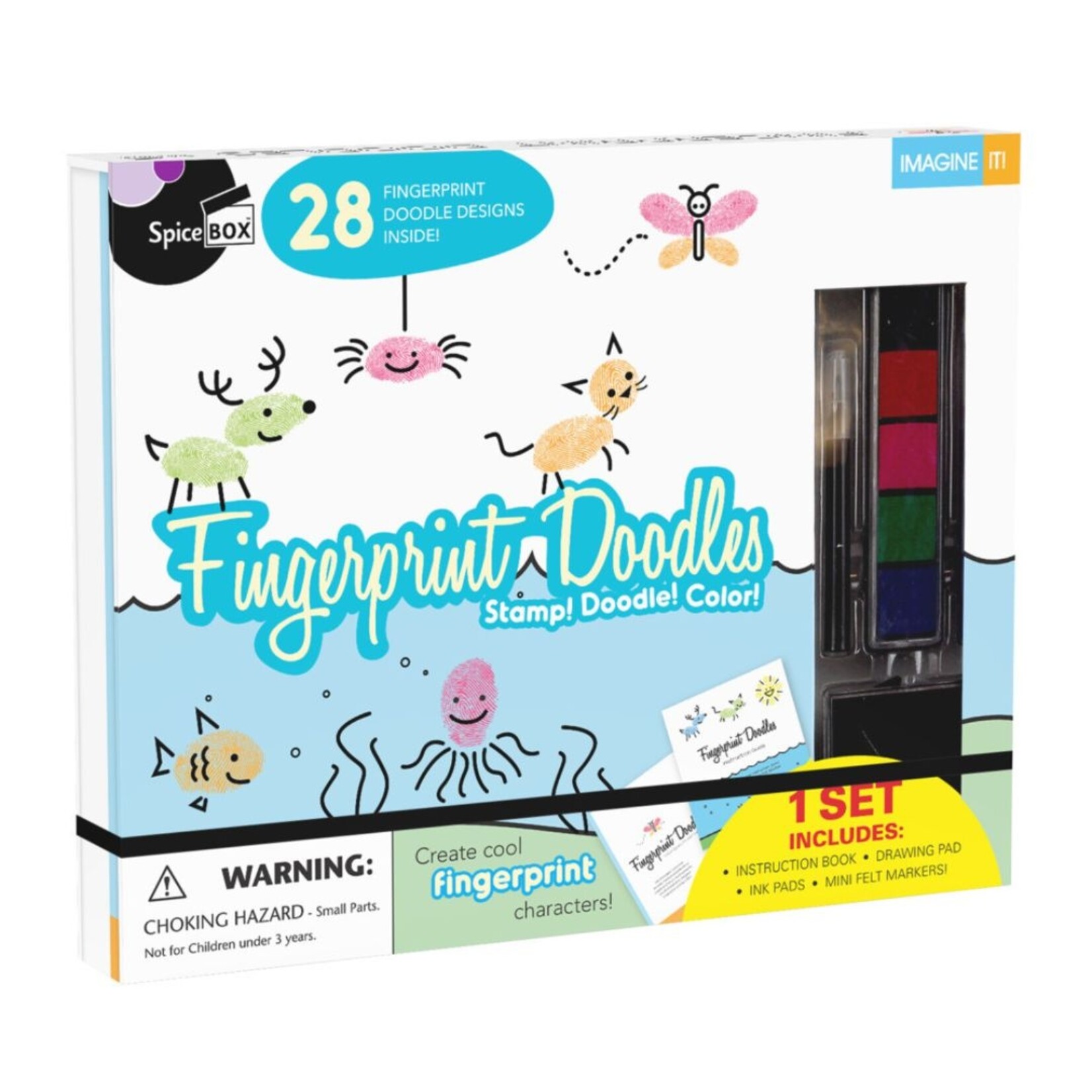 SPICEBOX IMAGINE IT FINGERPRINT DOODLES KIT