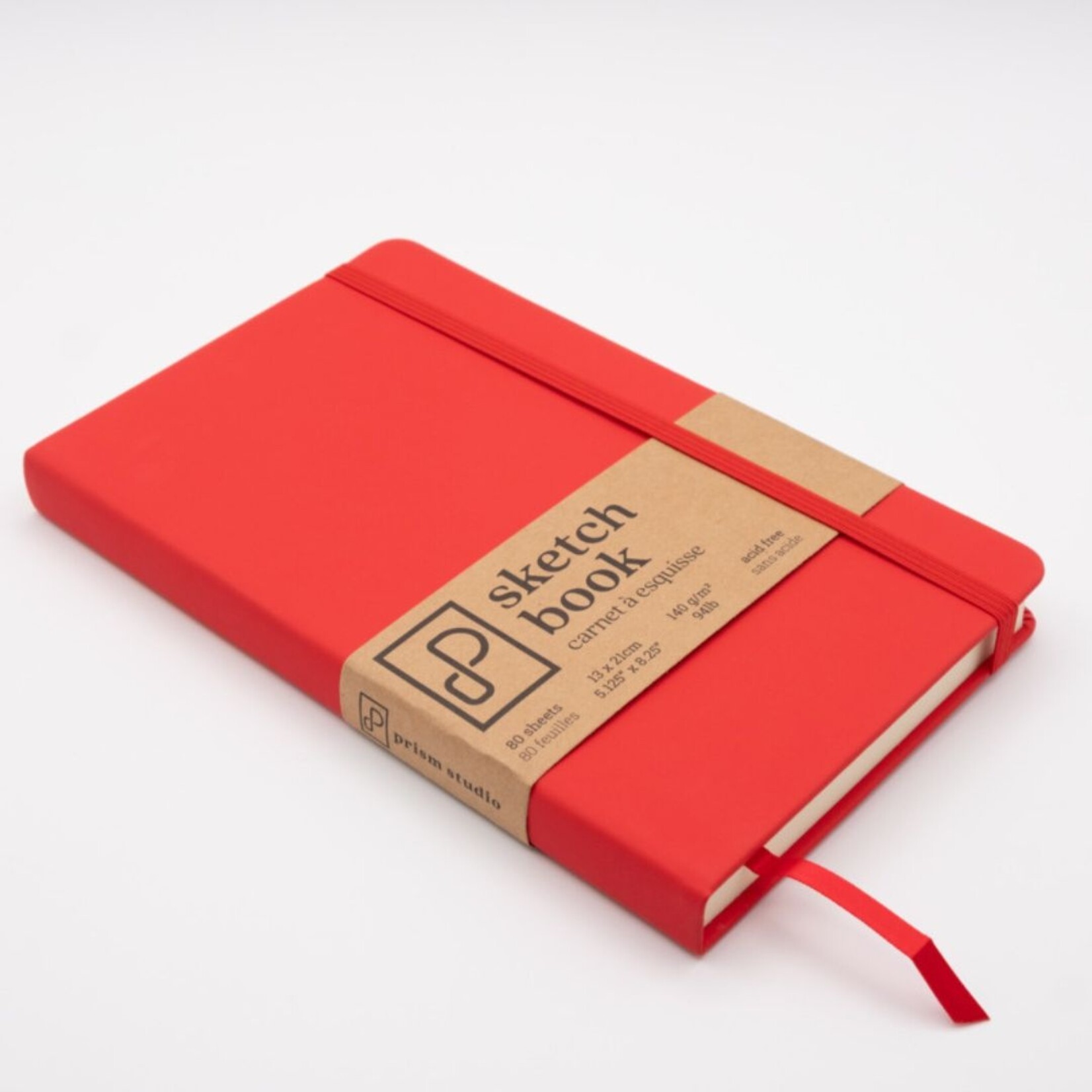 PRISM STUDIO SKETCHBOOK 5.12X8.25" 80/SHT FIESTA RED