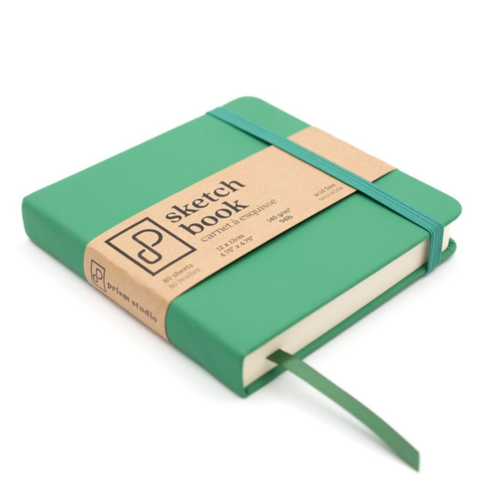 PRISM STUDIO SKETCHBOOK 4.7X4.7" 80/SHT CYPRESS GREEN