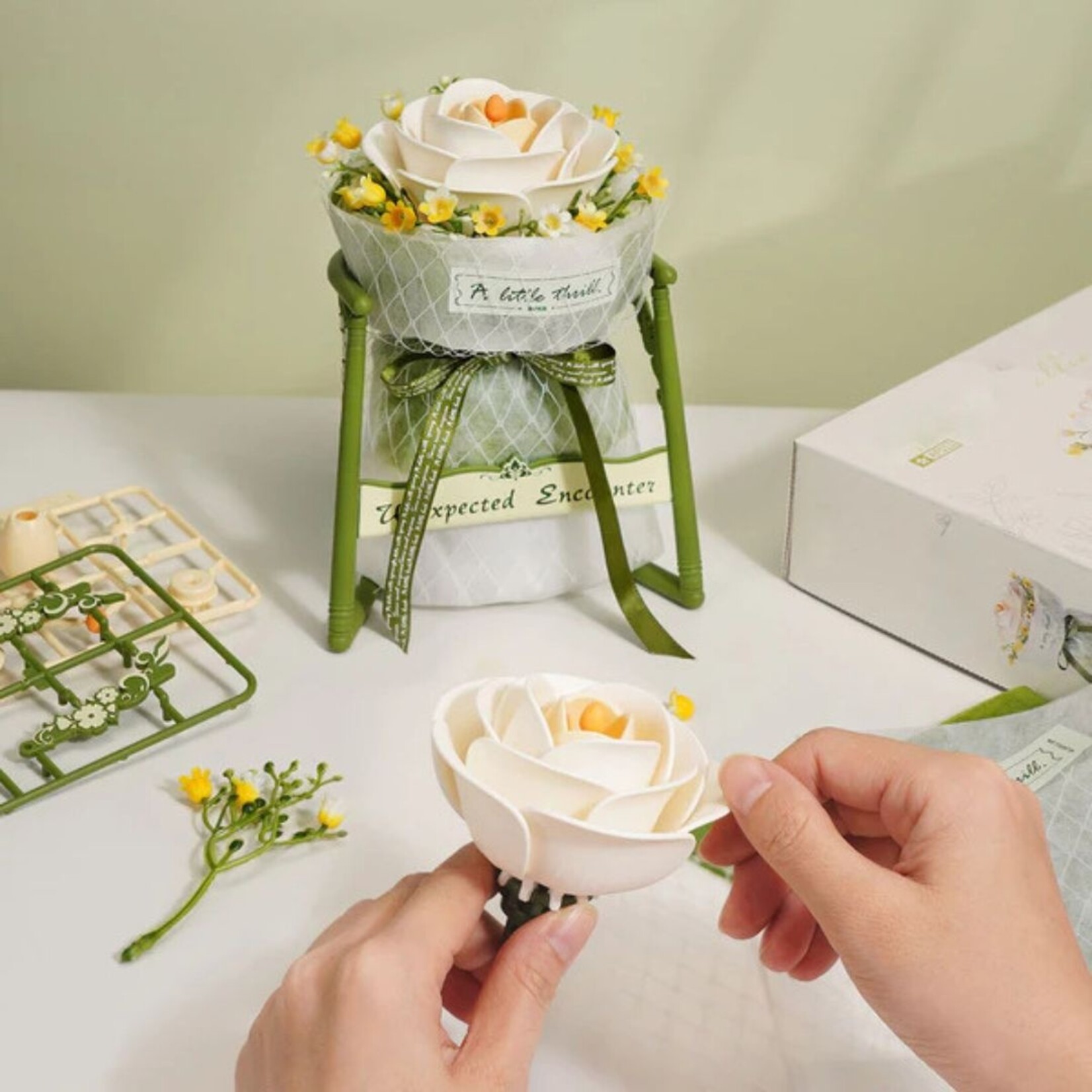 ROKR FLORAL ART 3D PUZZLE WHITE CAMELLIA