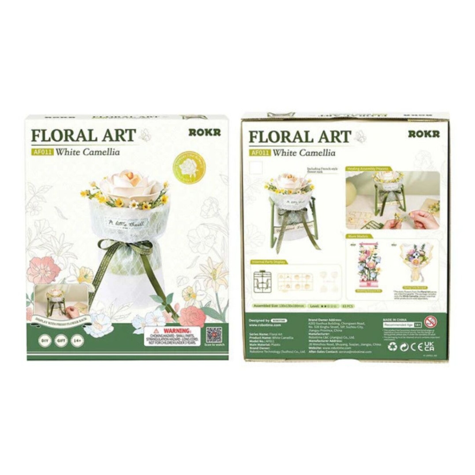 ROKR FLORAL ART 3D PUZZLE WHITE CAMELLIA