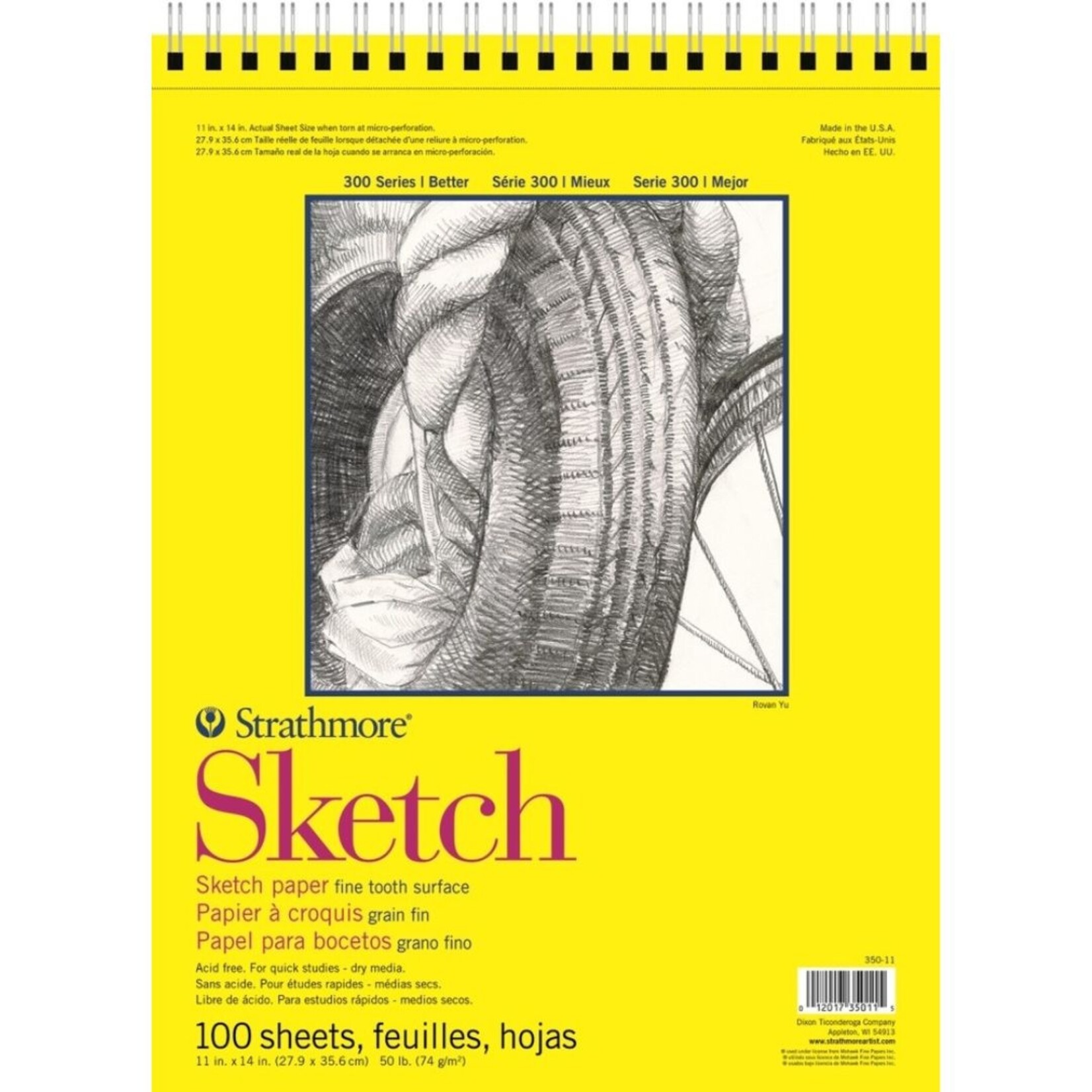 STRATHMORE 300 SERIES SKETCH PAD 50LB 11X14"