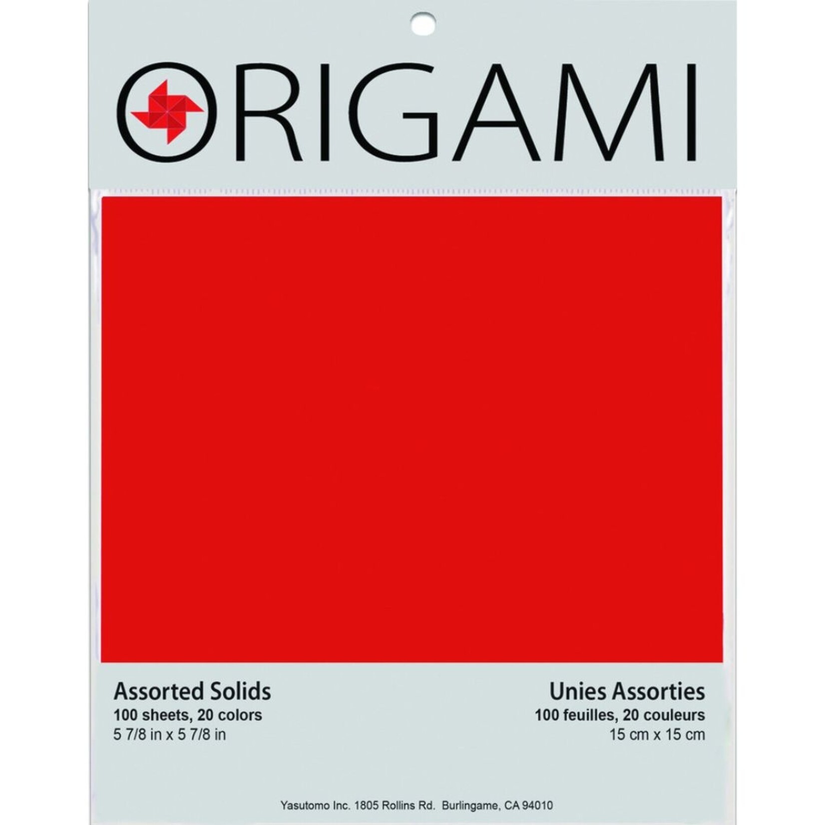 YASUTOMO YASUTOMO ORIGAMI PAPER 5 7/8" SOLID COLOURS 100/PK